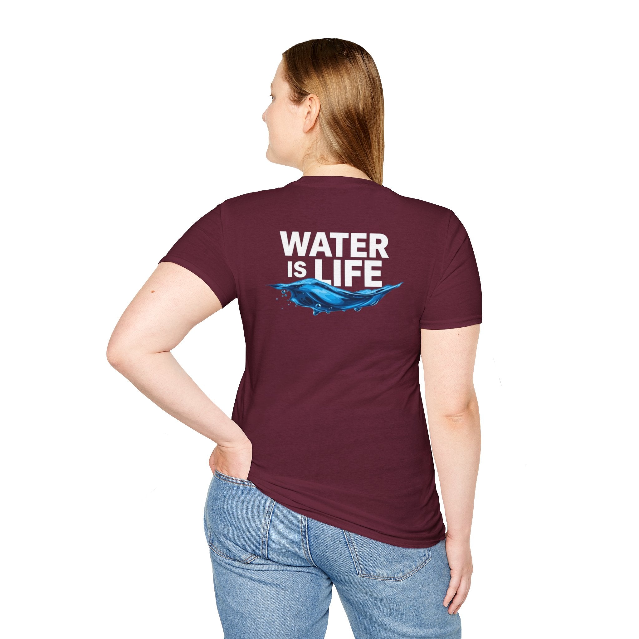 Water is Life Unisex T-Shirt | Eco-Friendly Tee for Environmentalists, Beach Lovers, Awareness Campaigns, Gifting