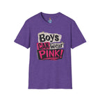 Boys Can Wear Pink T-Shirt — Bold Retro Feminist Graphic Tee