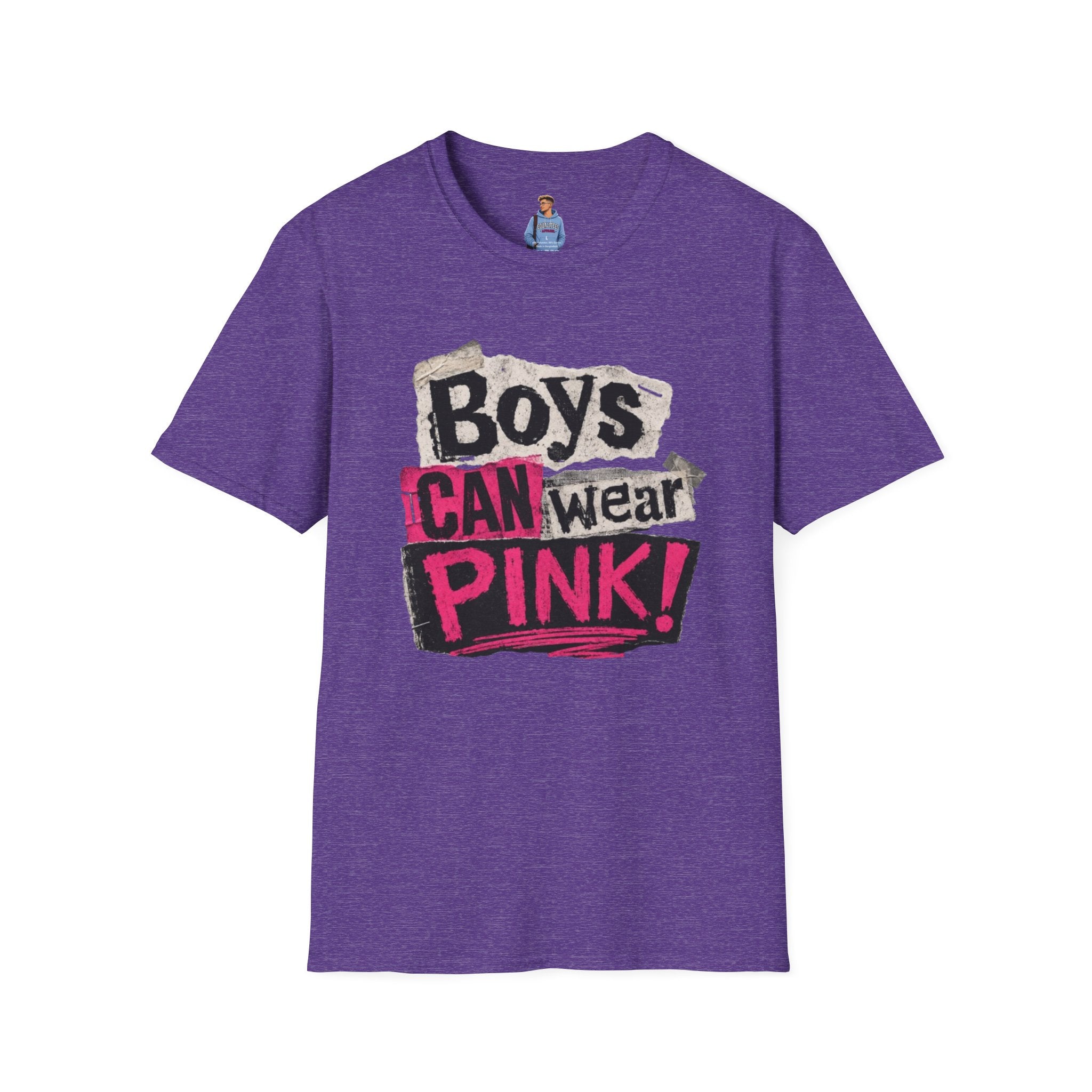 Boys Can Wear Pink T-Shirt — Bold Retro Feminist Graphic Tee