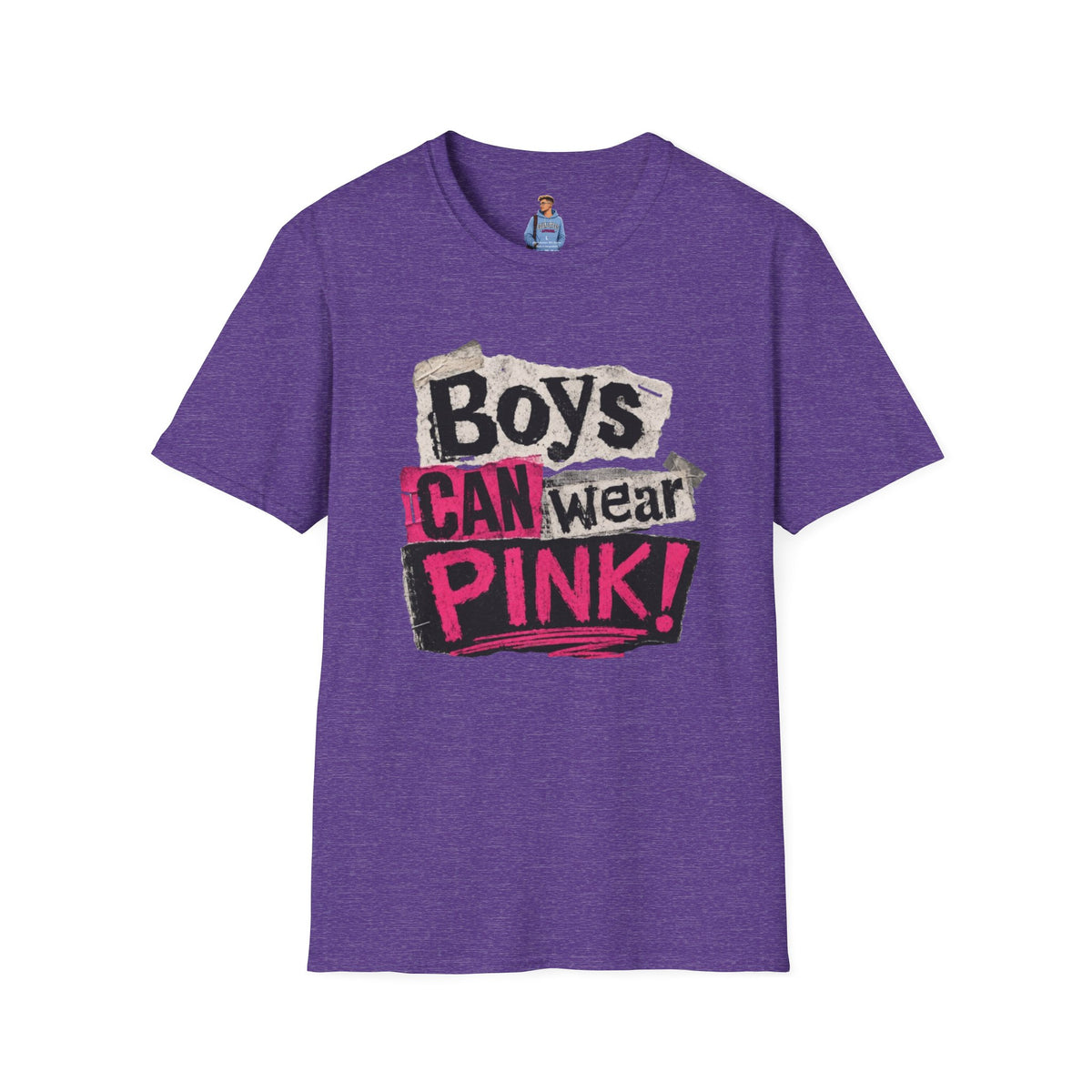 Boys Can Wear Pink T-Shirt — Bold Retro Feminist Graphic Tee