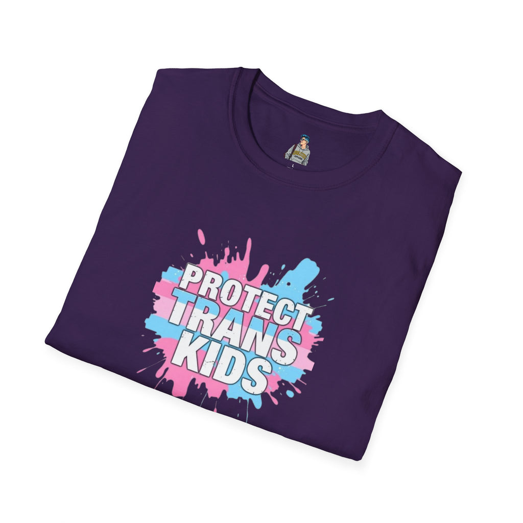 Protect Trans Kids Unisex Softstyle T-Shirt - Supportive LGBTQ+ Apparel
