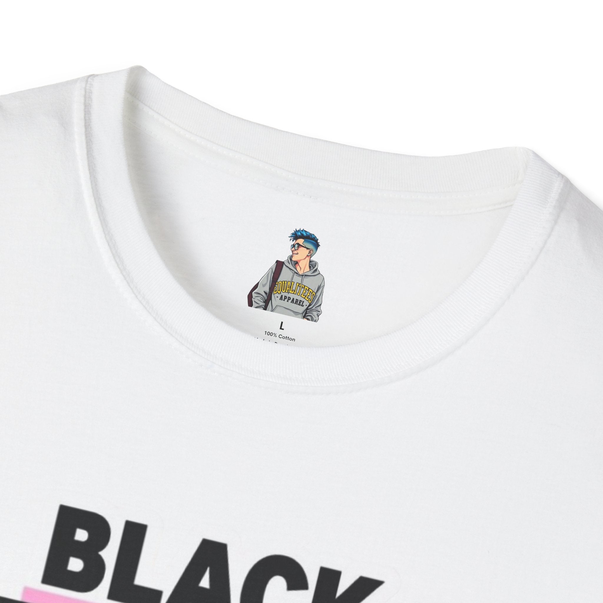 Unisex Softstyle T-Shirt - Black Trans Lives Matter Statement Tee