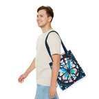 Colorful Butterfly Stained Glass Design Tote Bag