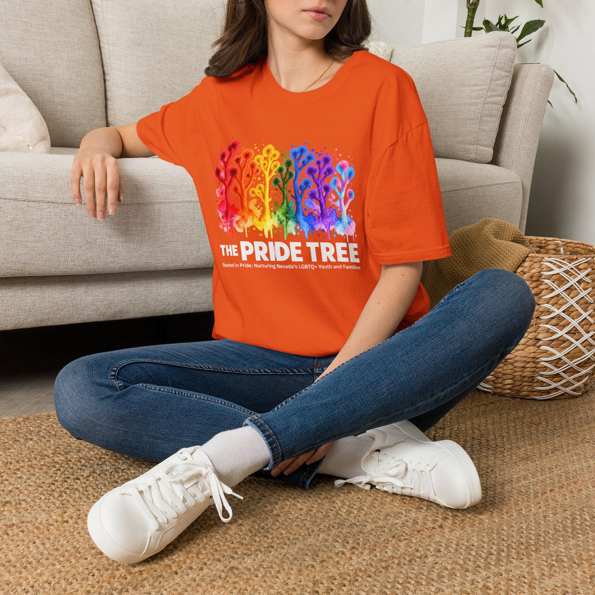 Pride Tree Las Vegas White Text T-shirt