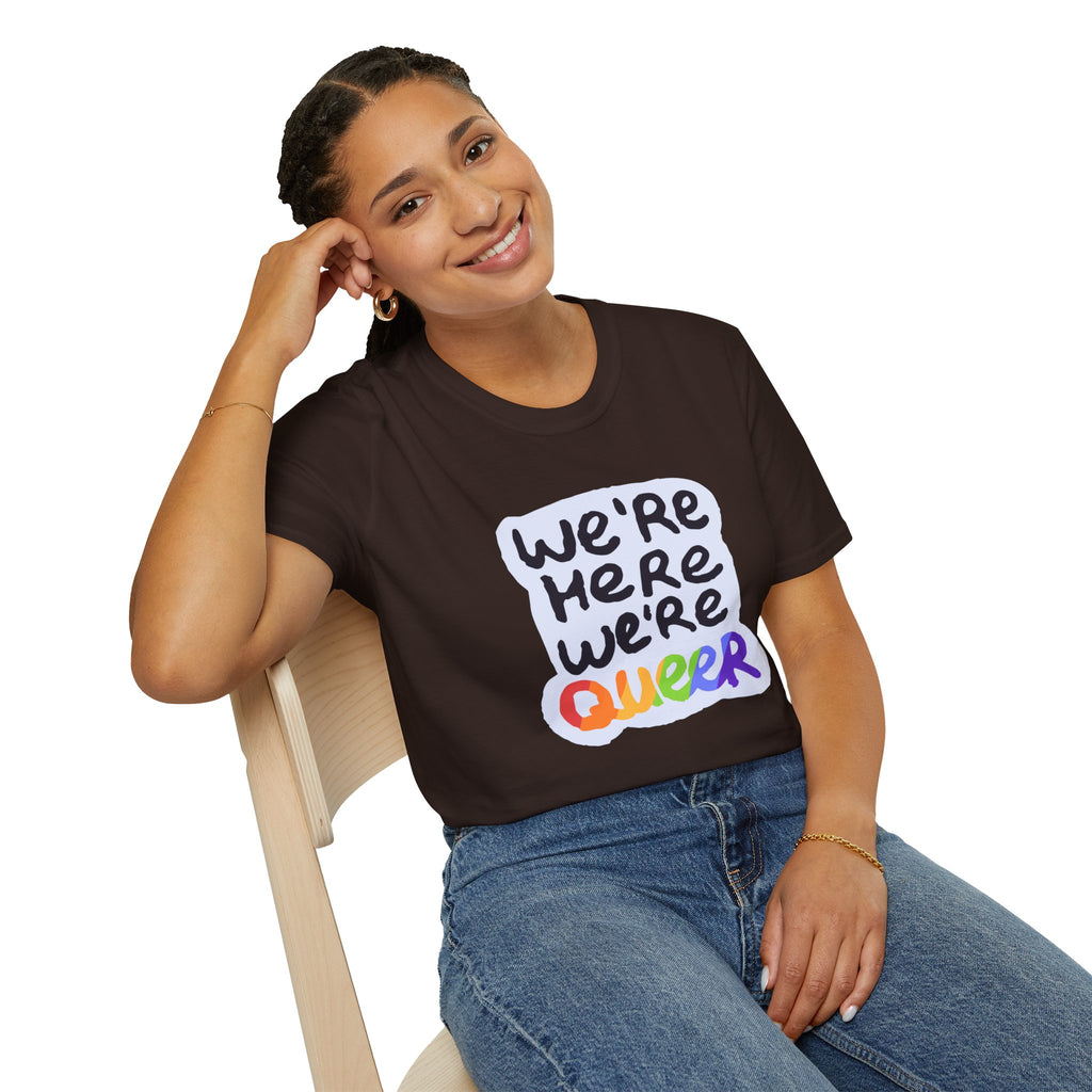 We’re Here We’re Queer Pride Tree Las Vegas T-Shirt