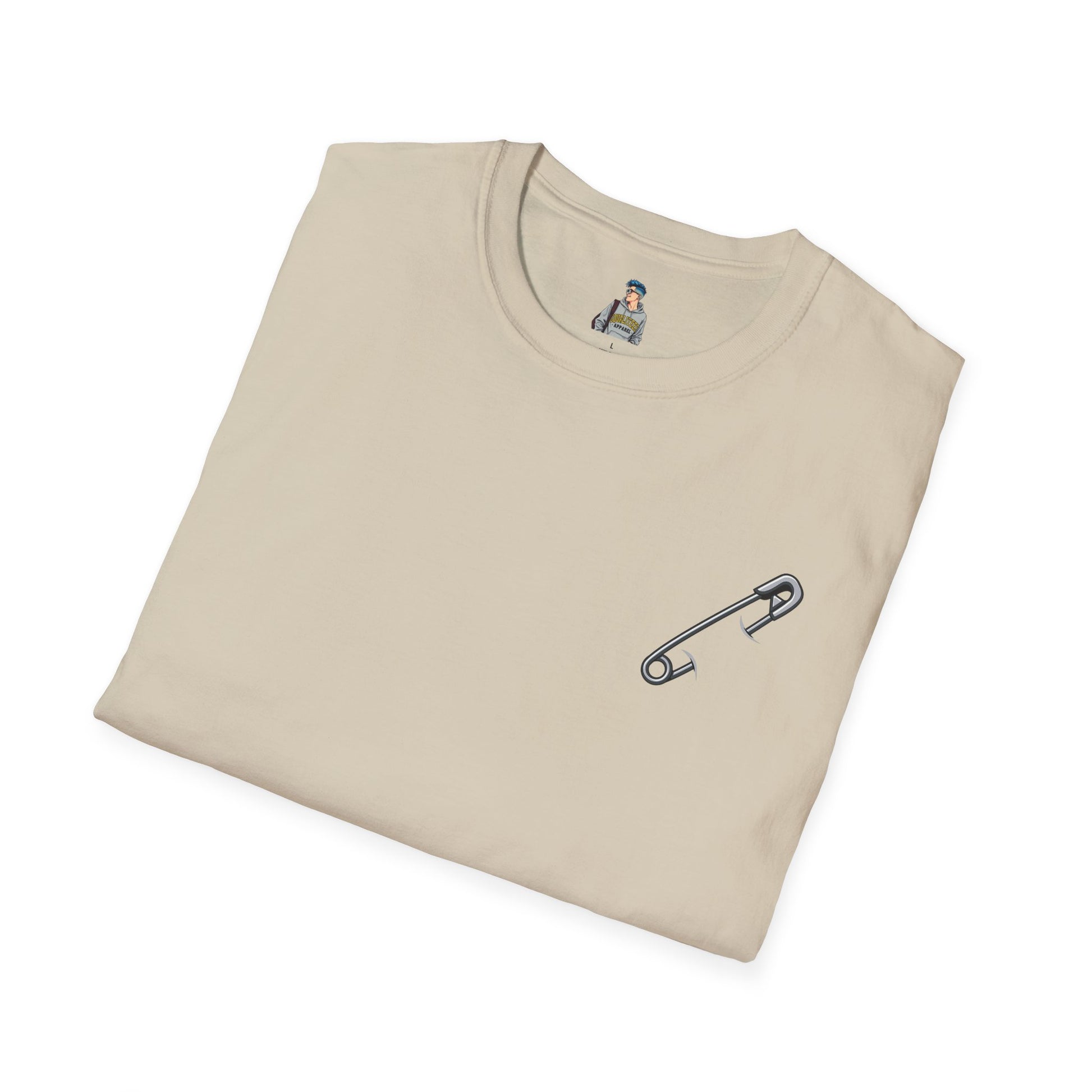 Live and Let Live Safety Pin Unisex Softstyle T-Shirt - Casual LGBTQ+ Pride Tee