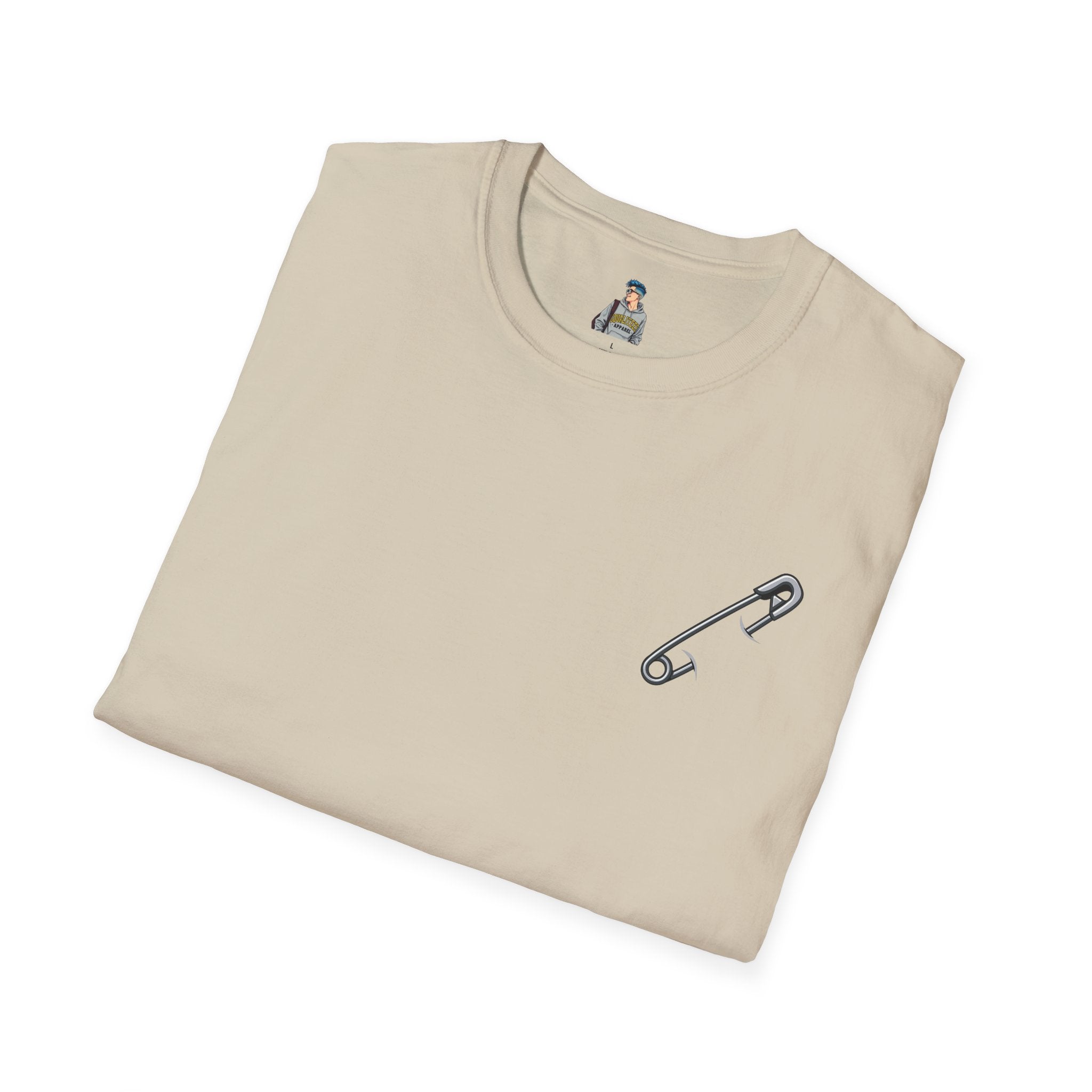 Live and Let Live Safety Pin Unisex Softstyle T-Shirt - Casual LGBTQ+ Pride Tee