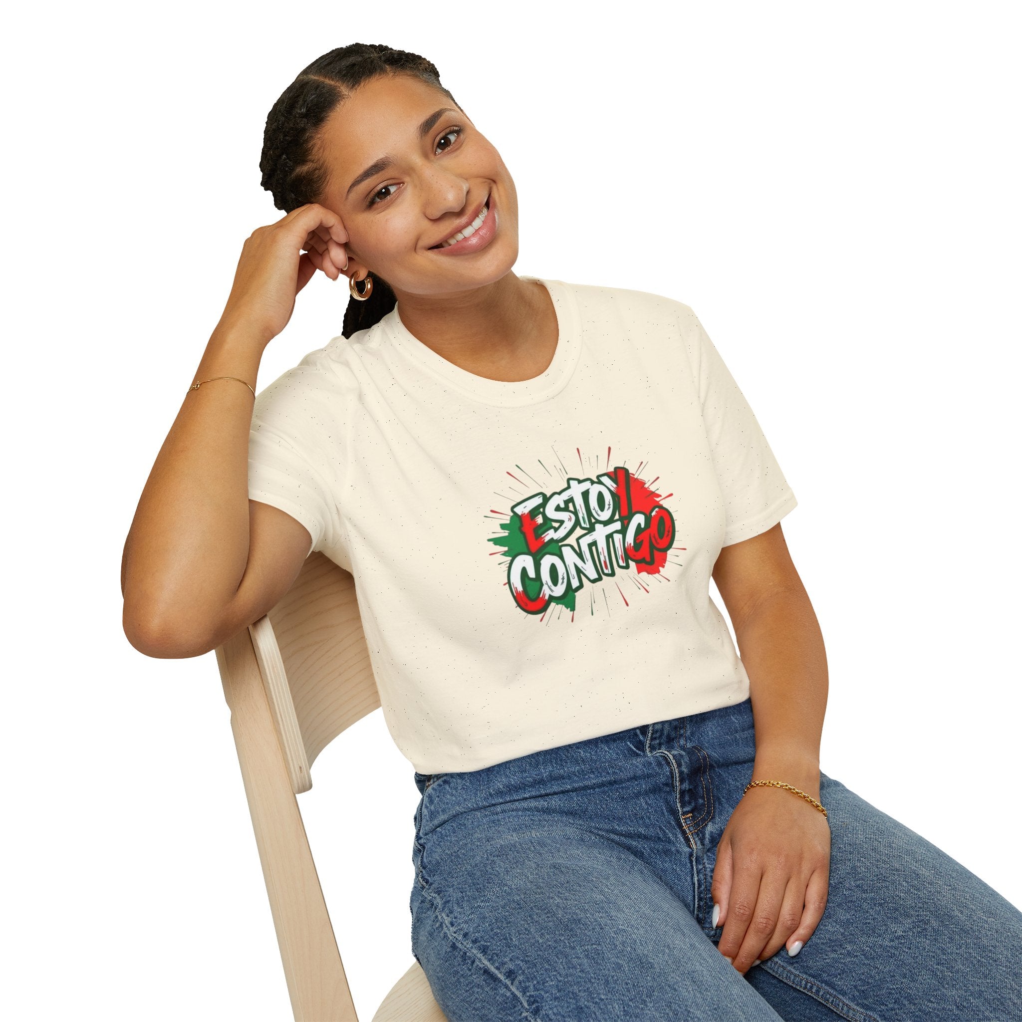 Immigrants Make America Great T-Shirt Estoy Contigo (I Am With You) Unisex Softstyle T-Shirt Classic Protest Tee