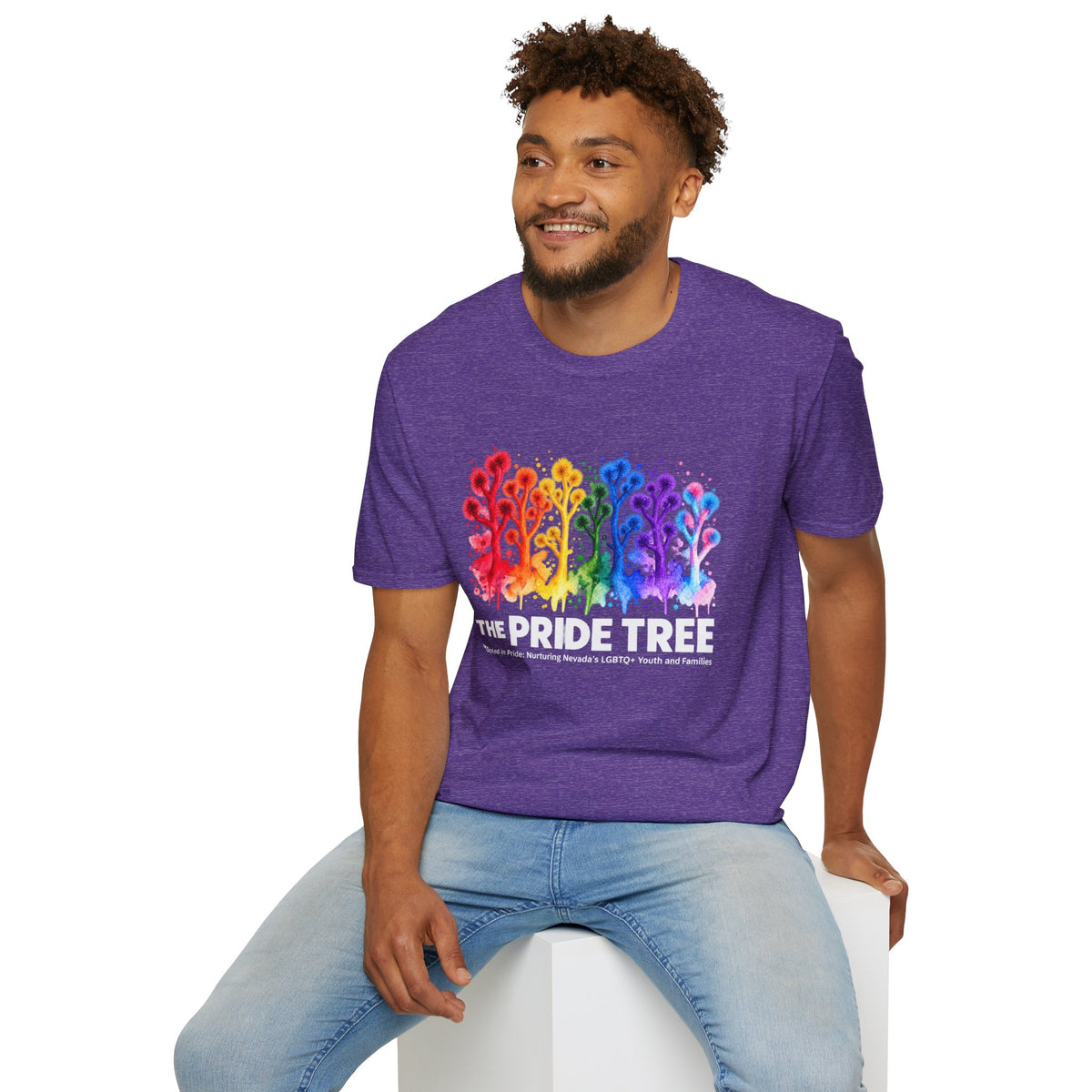 Pride Tree Las Vegas White Text T-shirt