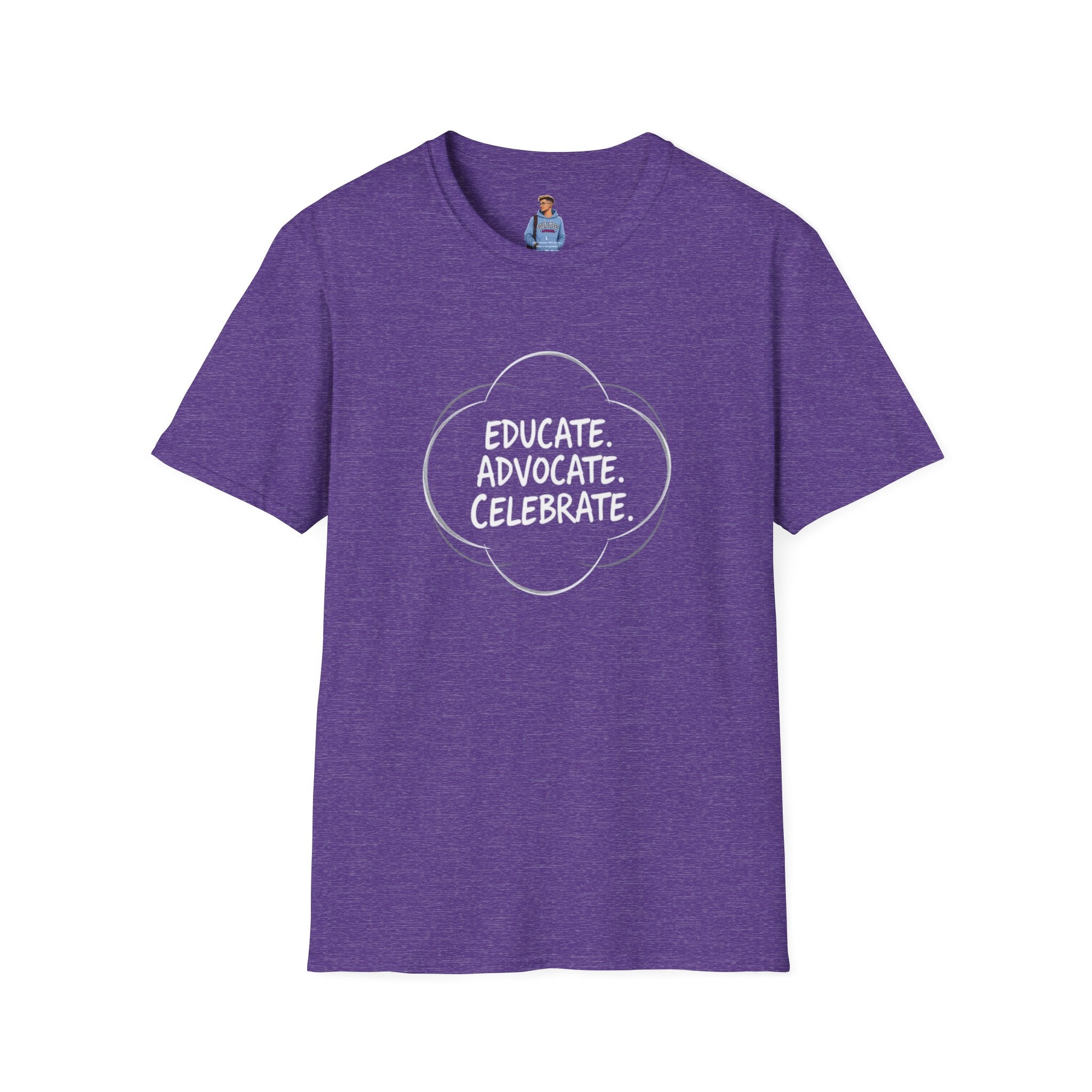Subtle Pride Educate Advocate Celebrate Minimalist T-Shirt for Every Occasion