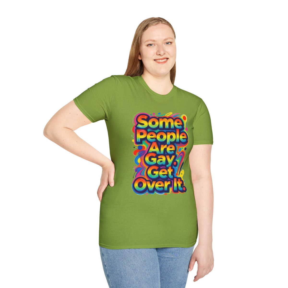 Some People Are Gay Get Over It T-Shirt — Rainbow Pride Statement Tee