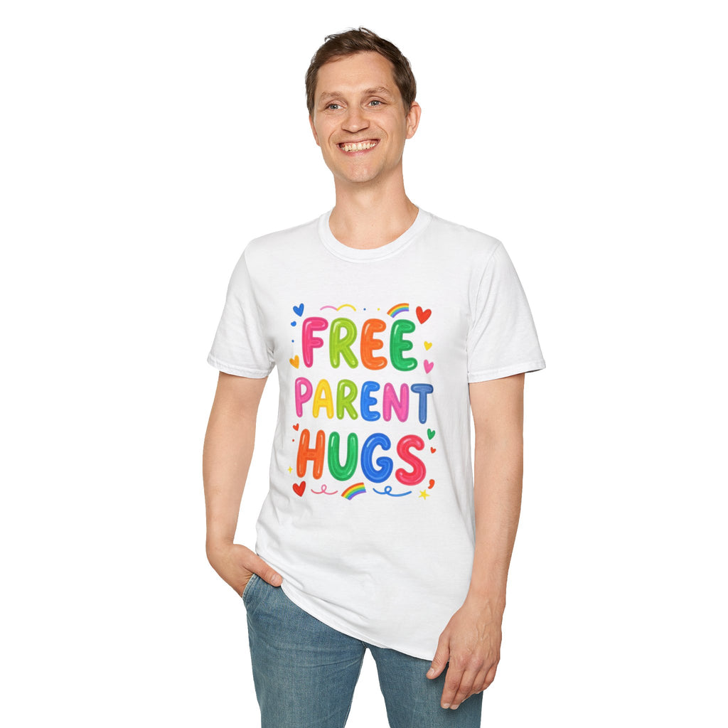 Free Parent Hugs T-Shirt — Colorful Affirming Pride