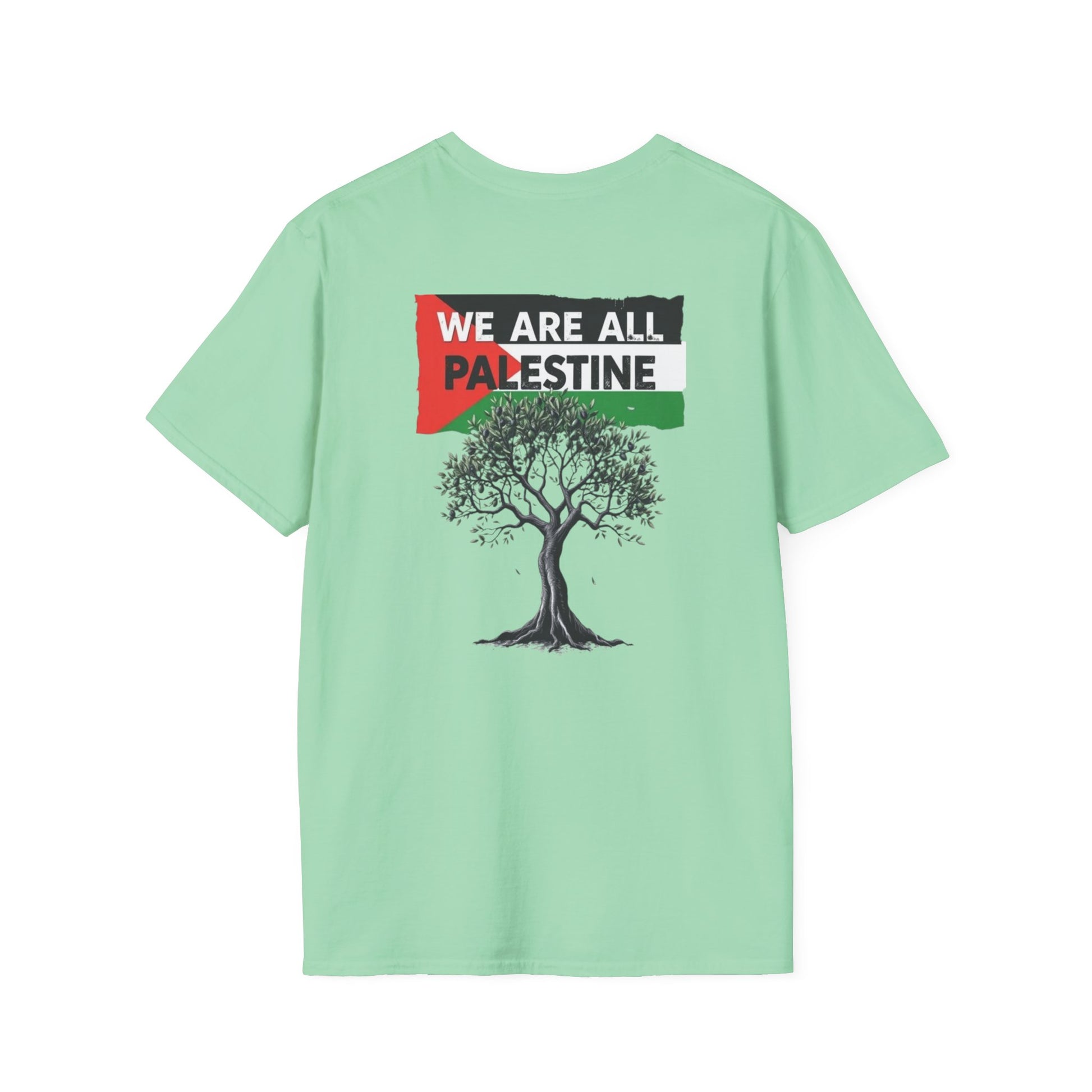Unisex Softstyle T-Shirt: Stand with Gaza & We Are All Palestine Graphic Tee