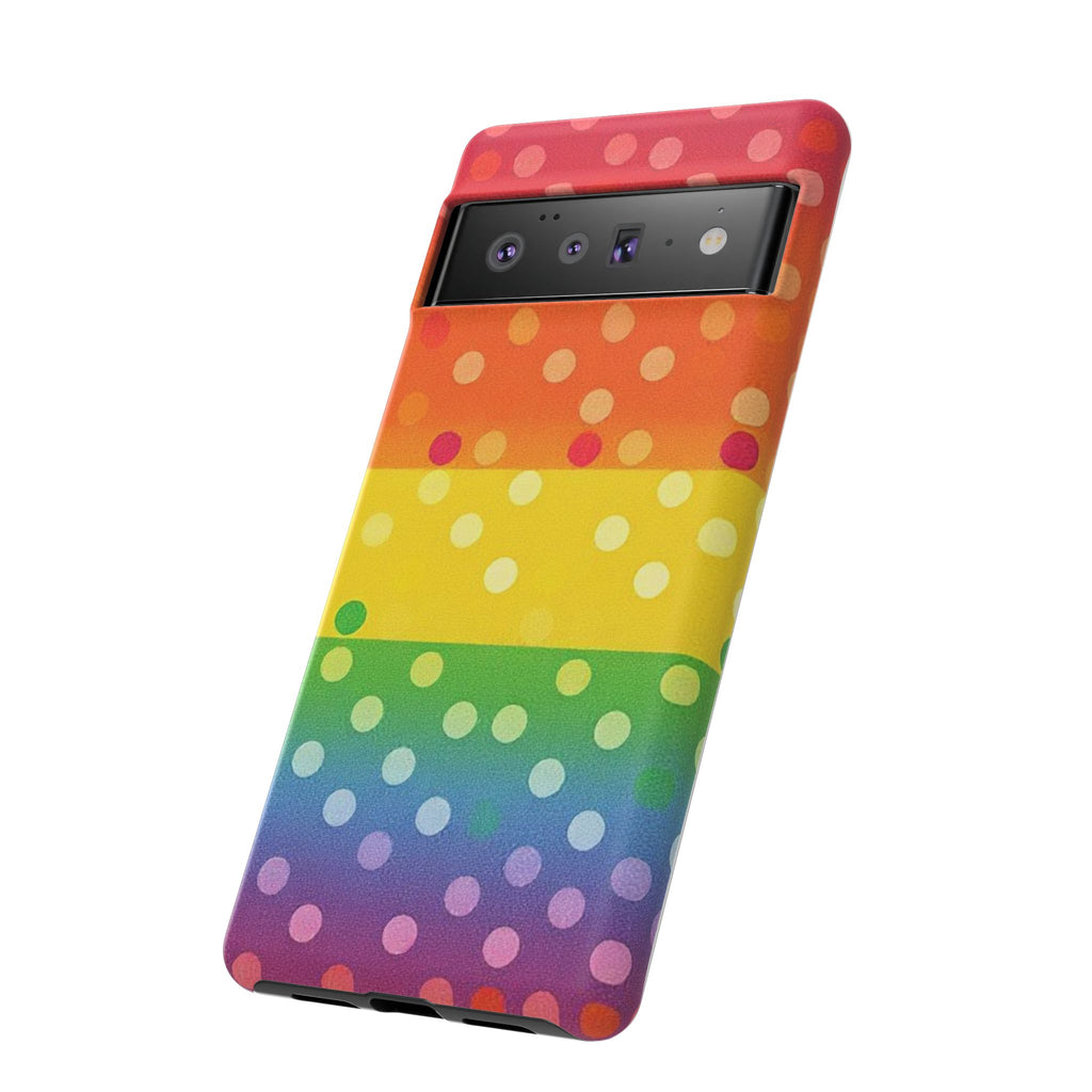 Rainbow Polka-Dot Tough Case for Android