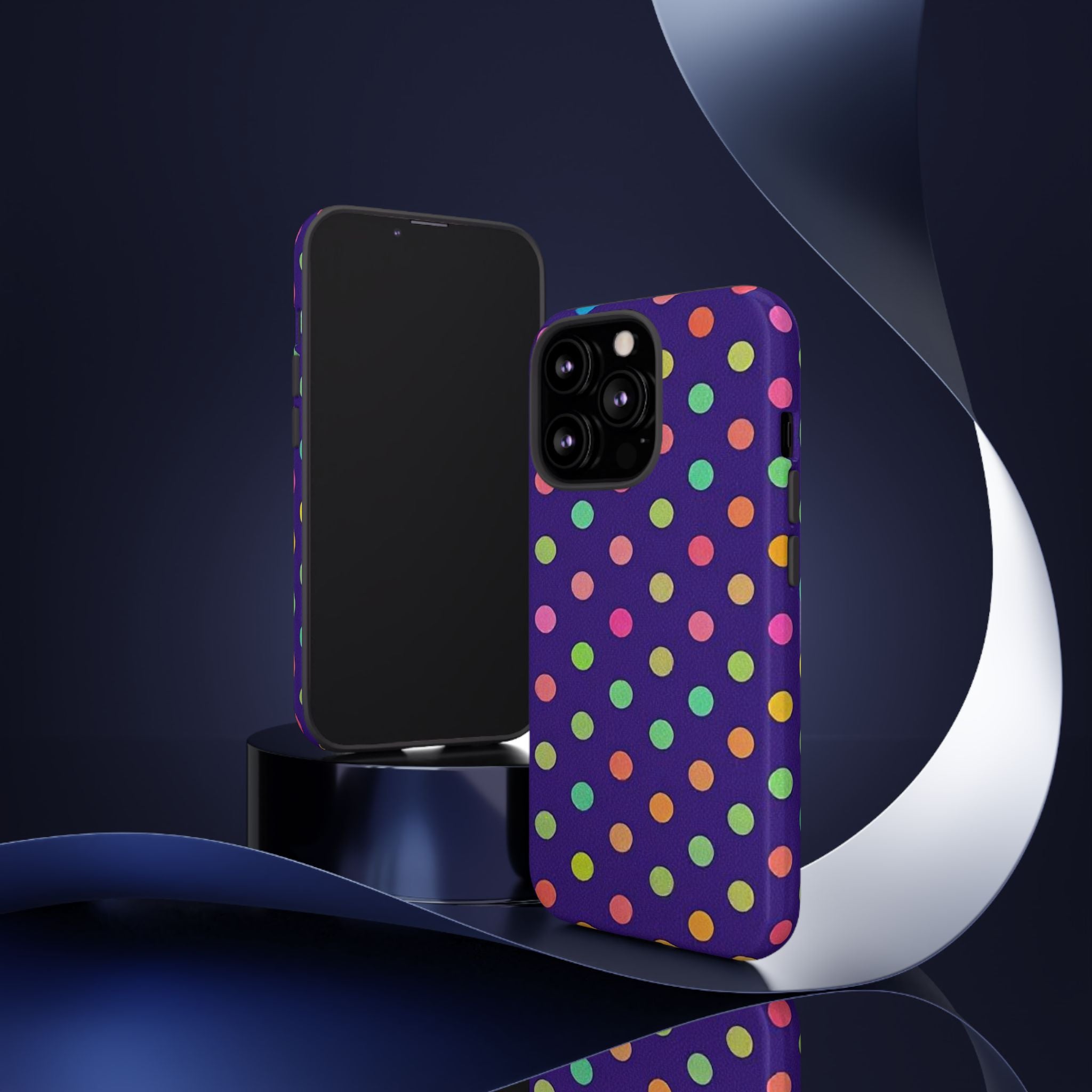 Colorful Polka Dot Tough Phone Case for iPhone