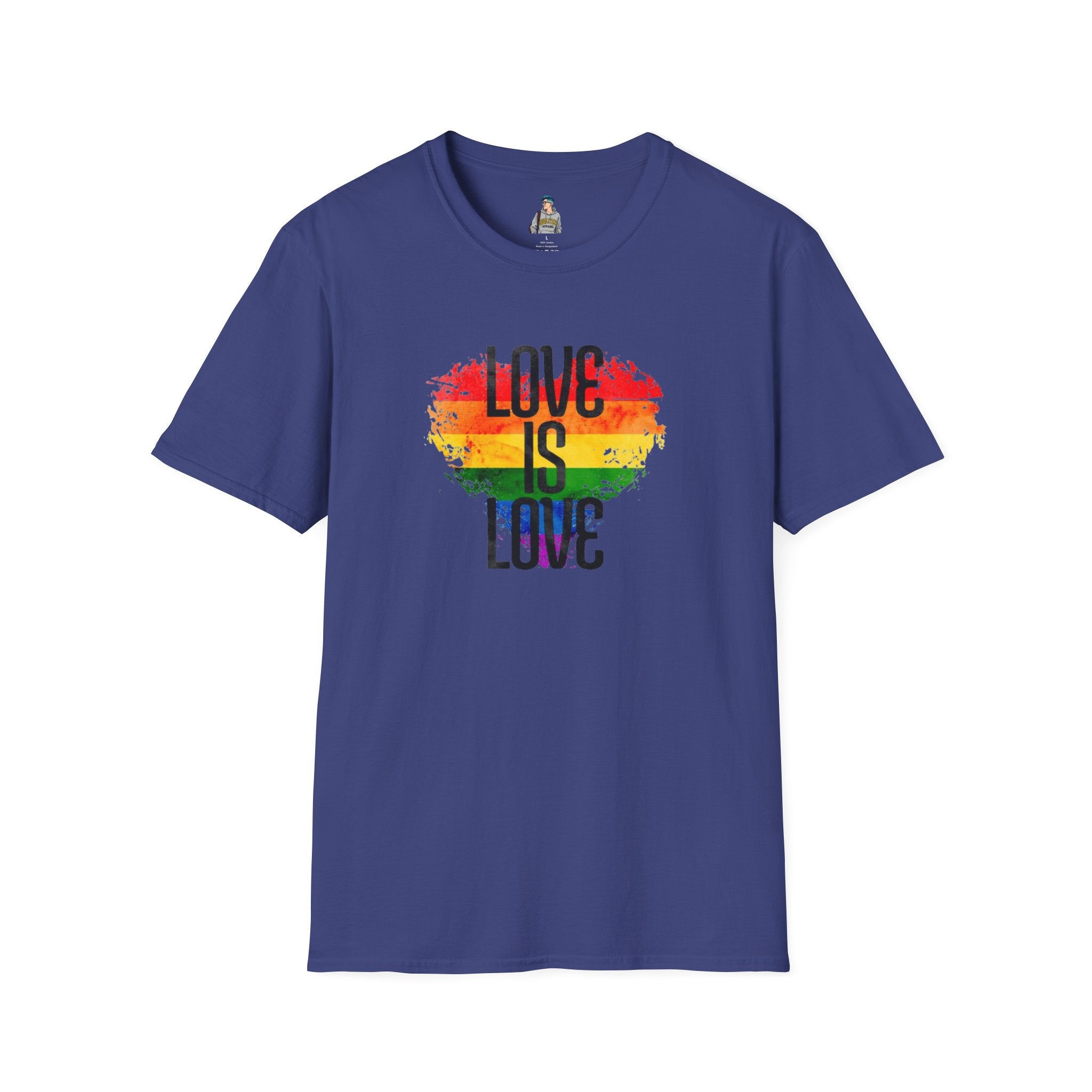 Pride Love Is Love Unisex Softstyle T-Shirt - EqualiTees.Me