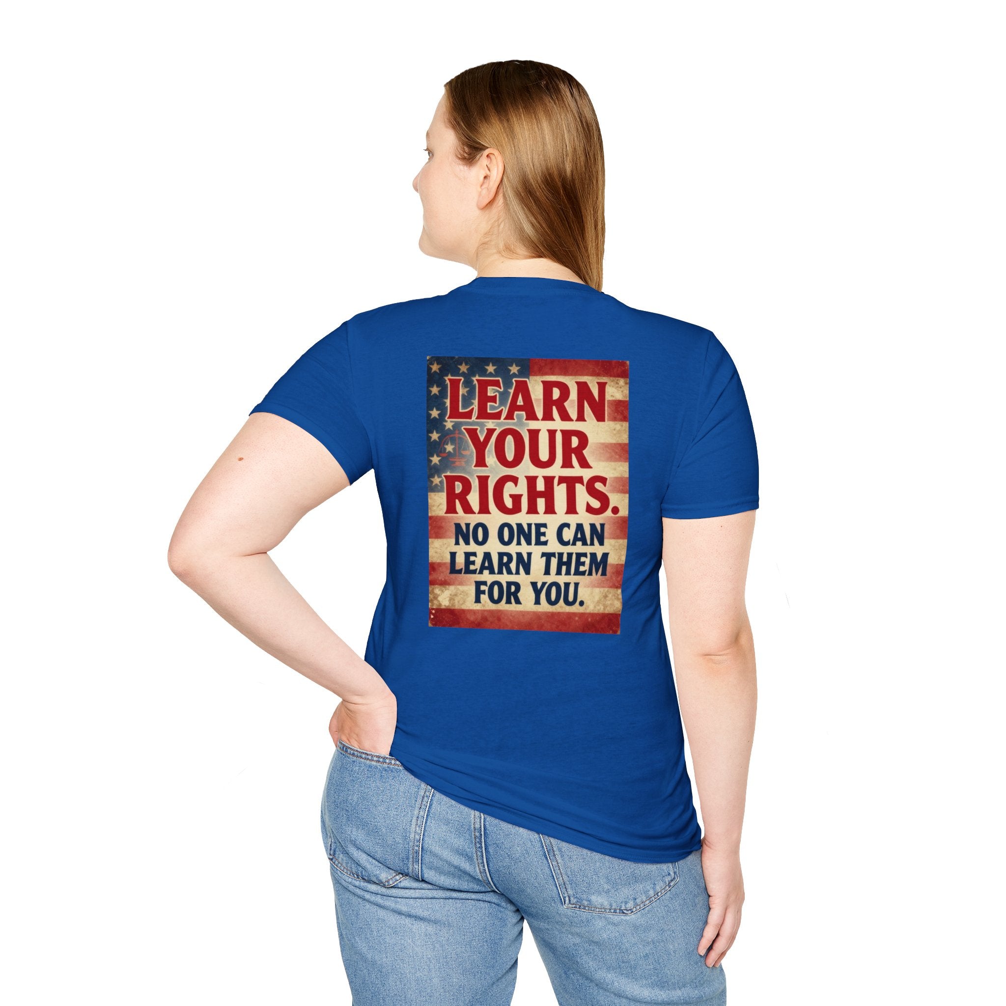 Learn Your Rights T-Shirt — Patriotic American Flag Graphic Tee