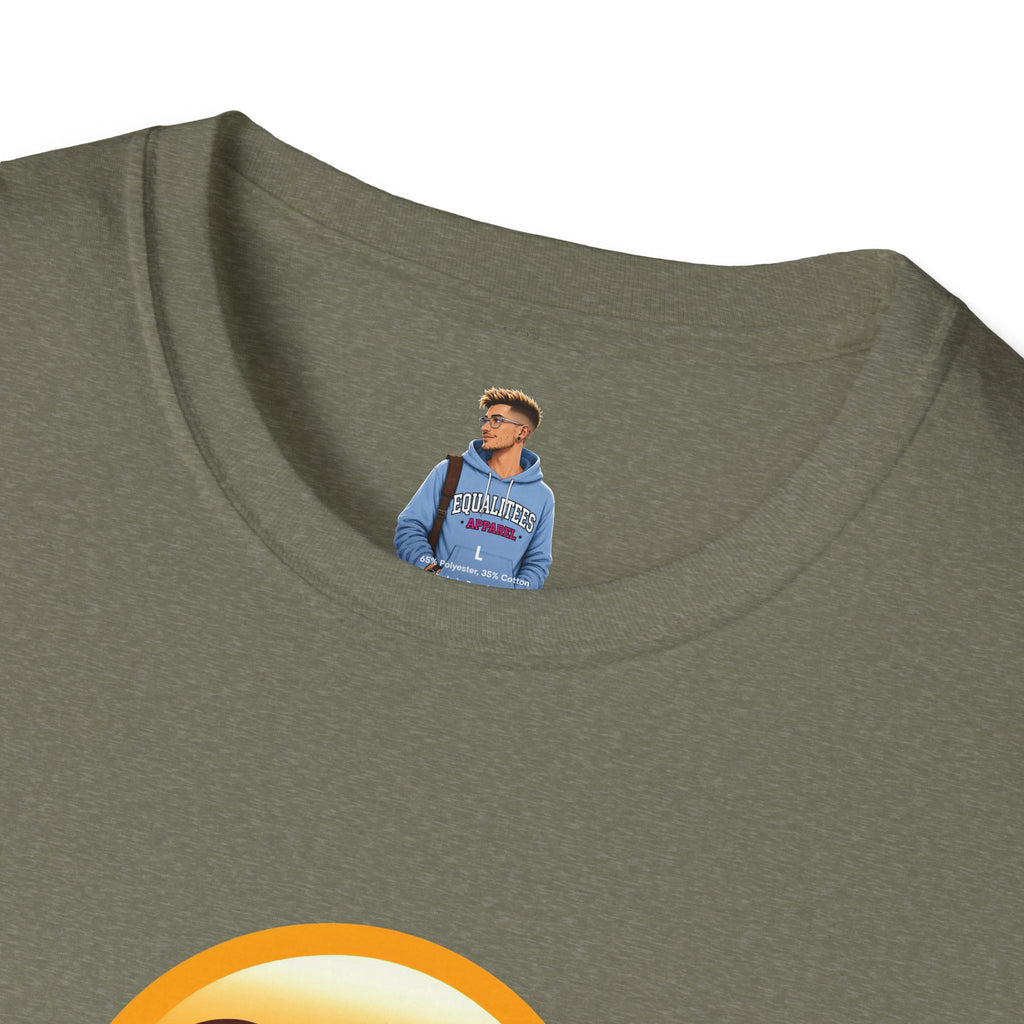Unisex Softstyle T-Shirt with Eye Roll Emoji | Casual Graphic Tee for Everyday Humor
