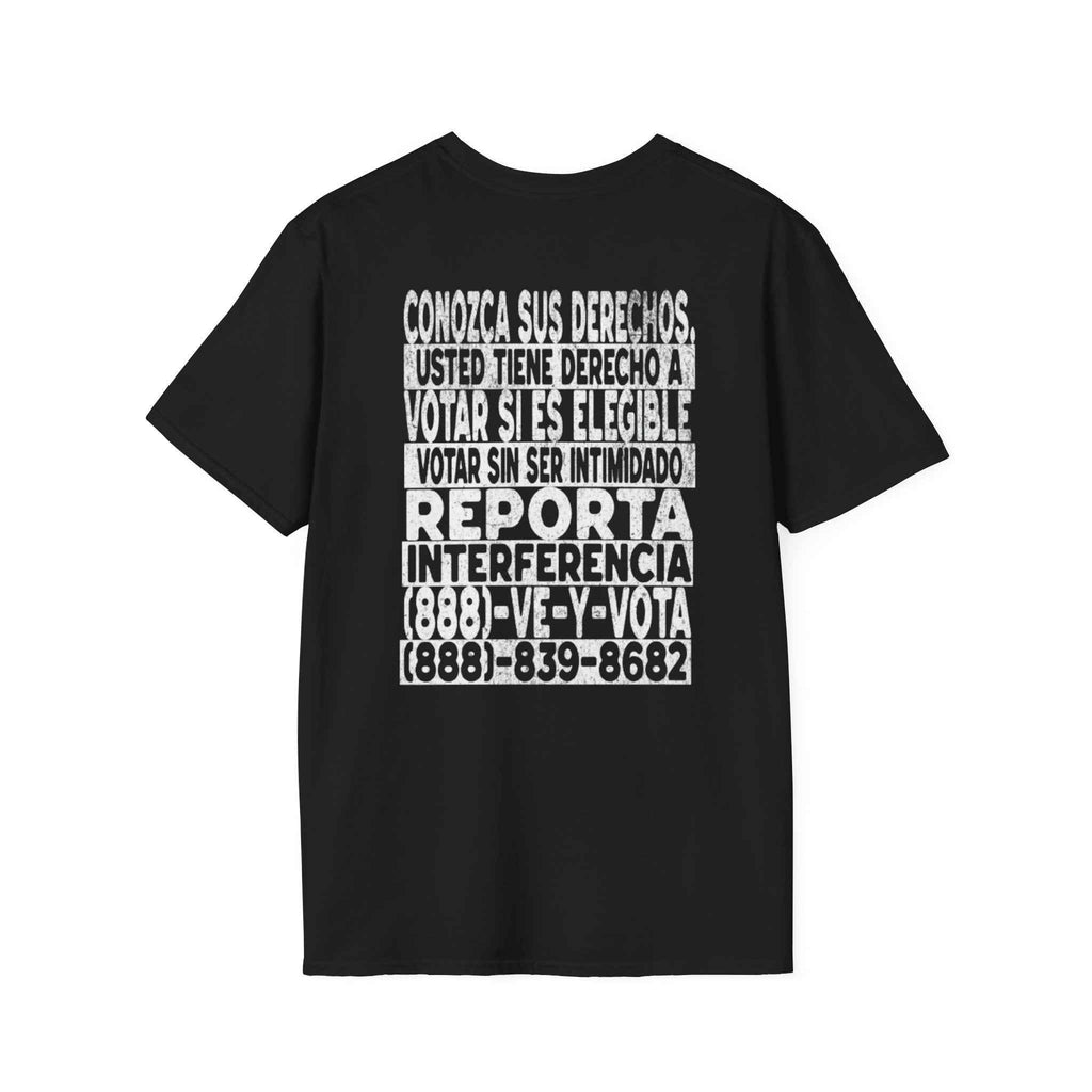Voting Rights T-Shirt — Spanish "CONOZCA SUS DERECHOS"