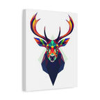Colorful Elk Art Print - Modern Geometric Canvas Wall Decor