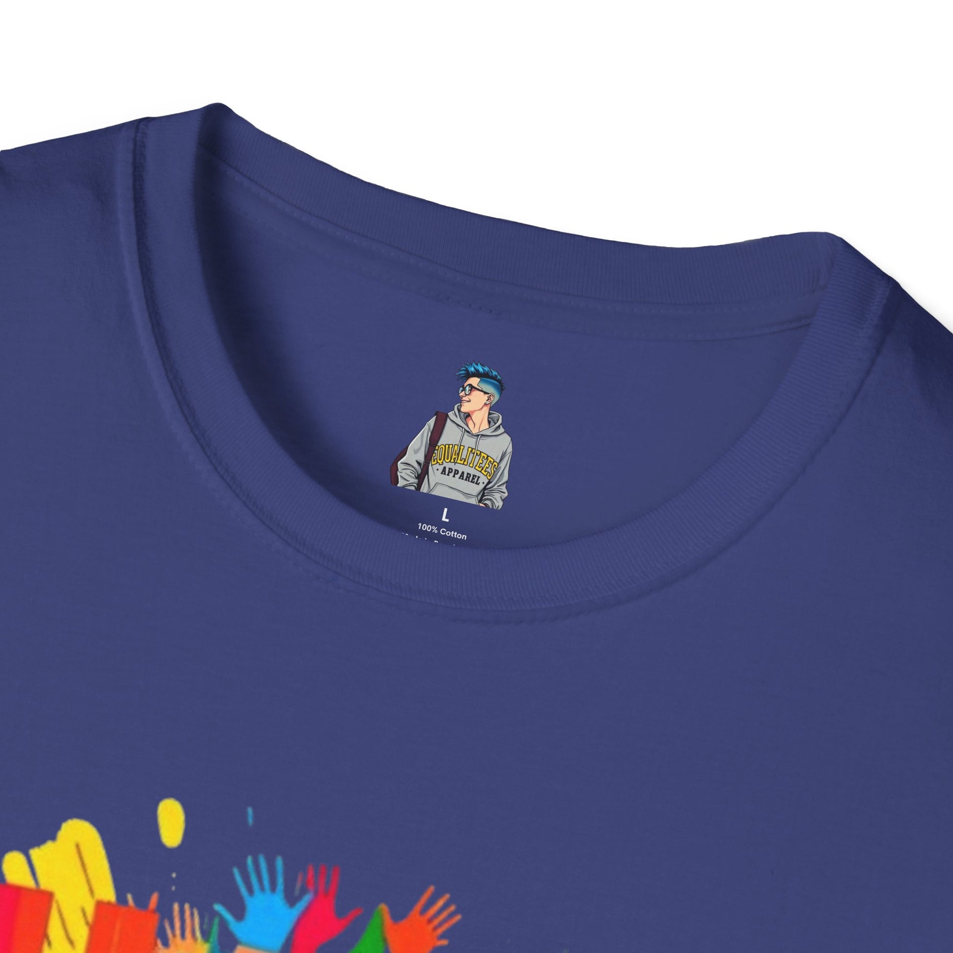 Unisex Softstyle T-Shirt - Hate Has No Place Colorful Graphic Tee
