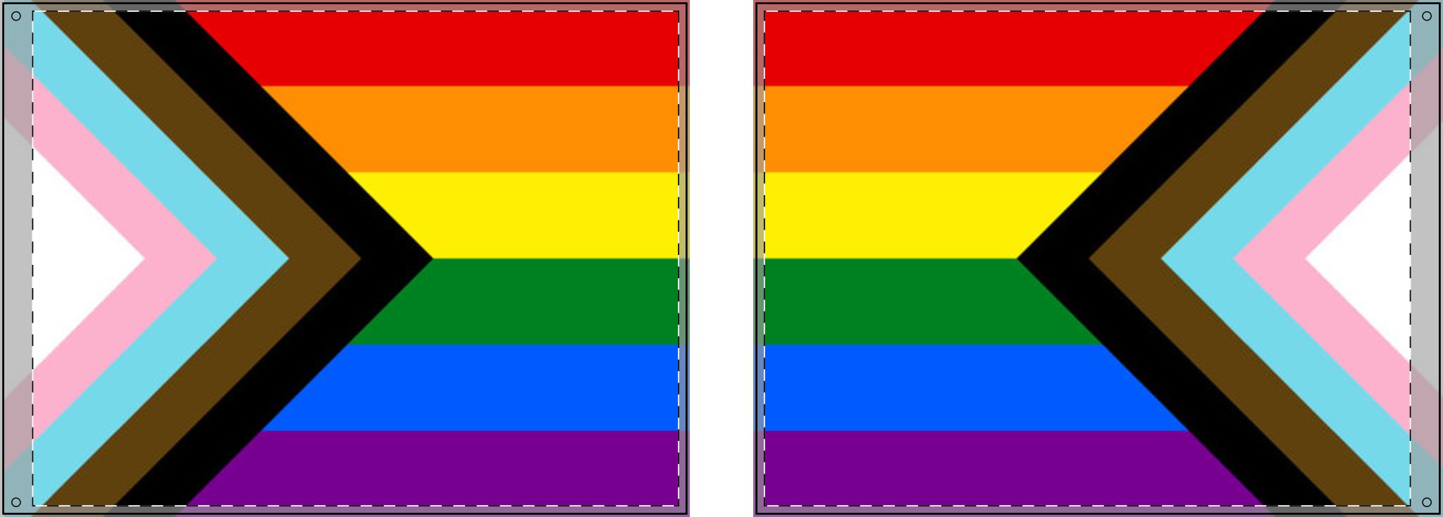 Inclusive Rainbow Pride Double Sided Flag - Celebrate Inclusivity and Diversity