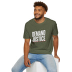 Demand Justice T-Shirt — Bold Protest Tee for Activists & Social Justice Supporters