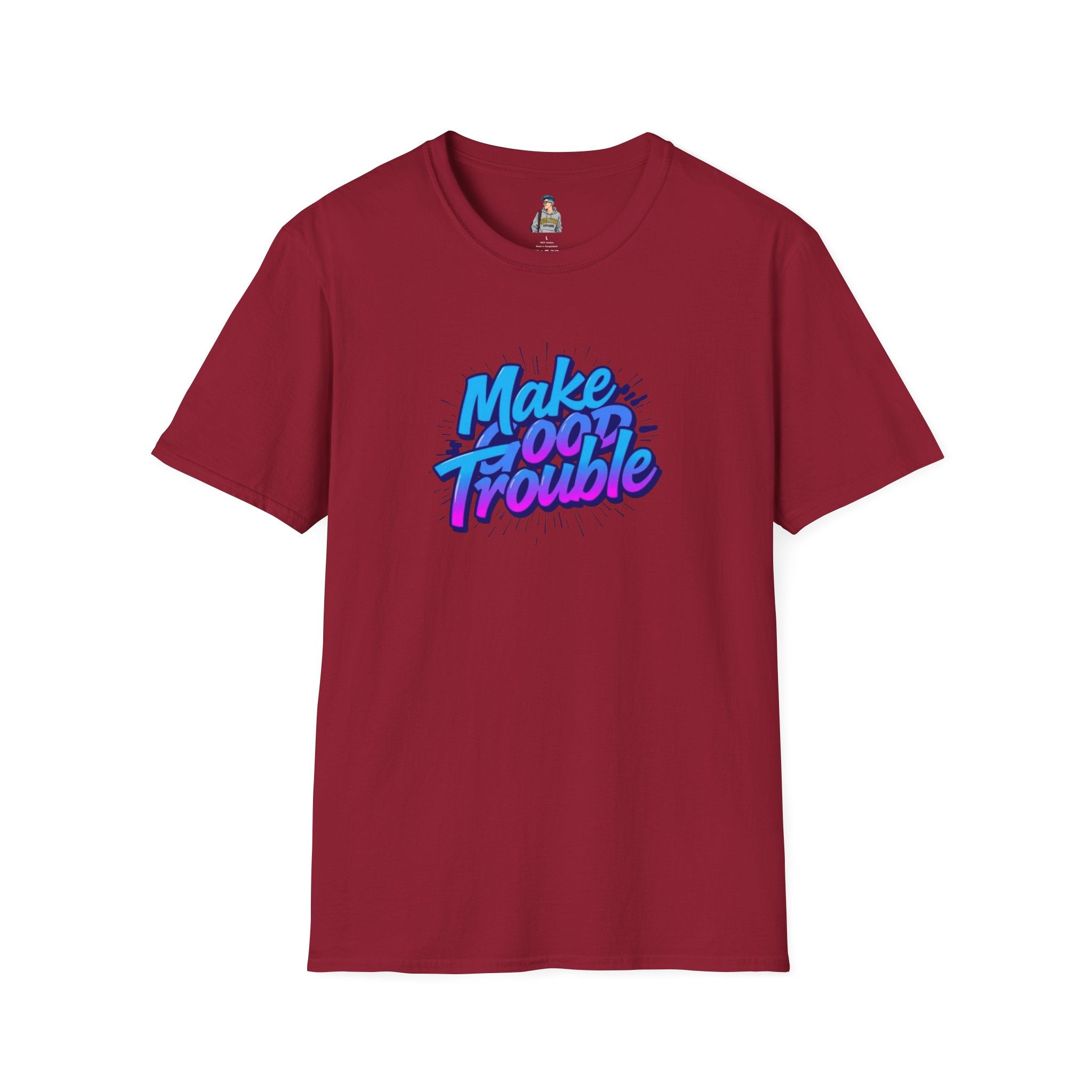 Make Good Trouble Blue Graphic Unisex T-Shirt - Fun & Bold Design for Everyday Wear
