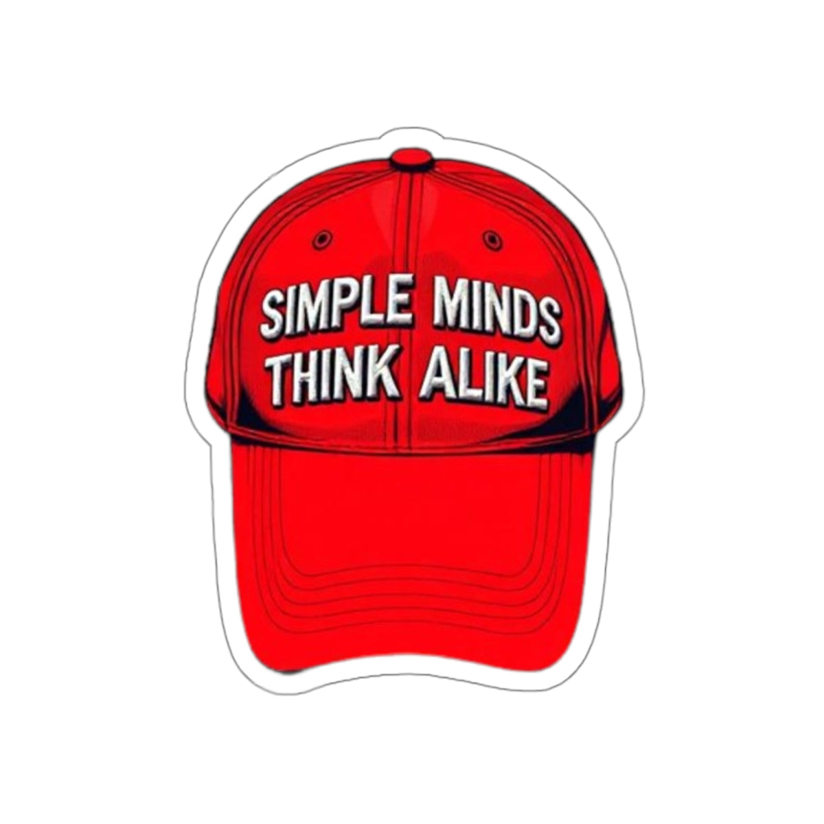 Die-Cut Stickers - Red Cap - Simple Minds Think Alike