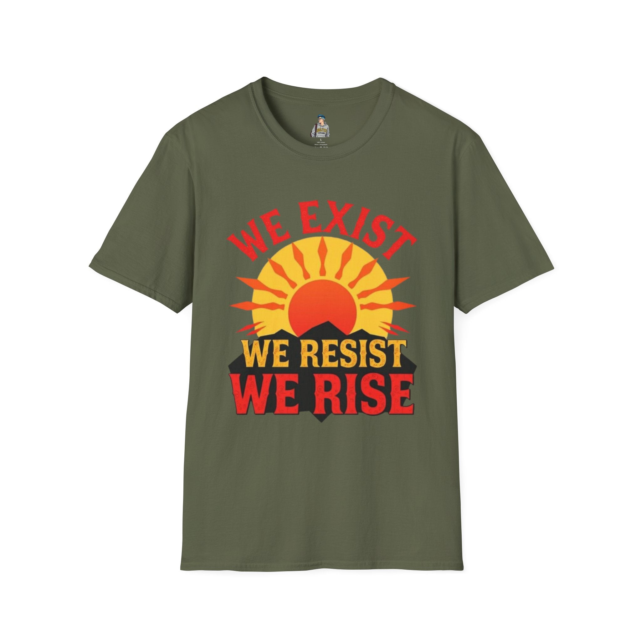 Unisex Softstyle T-Shirt, We Exist We Resist We Rise