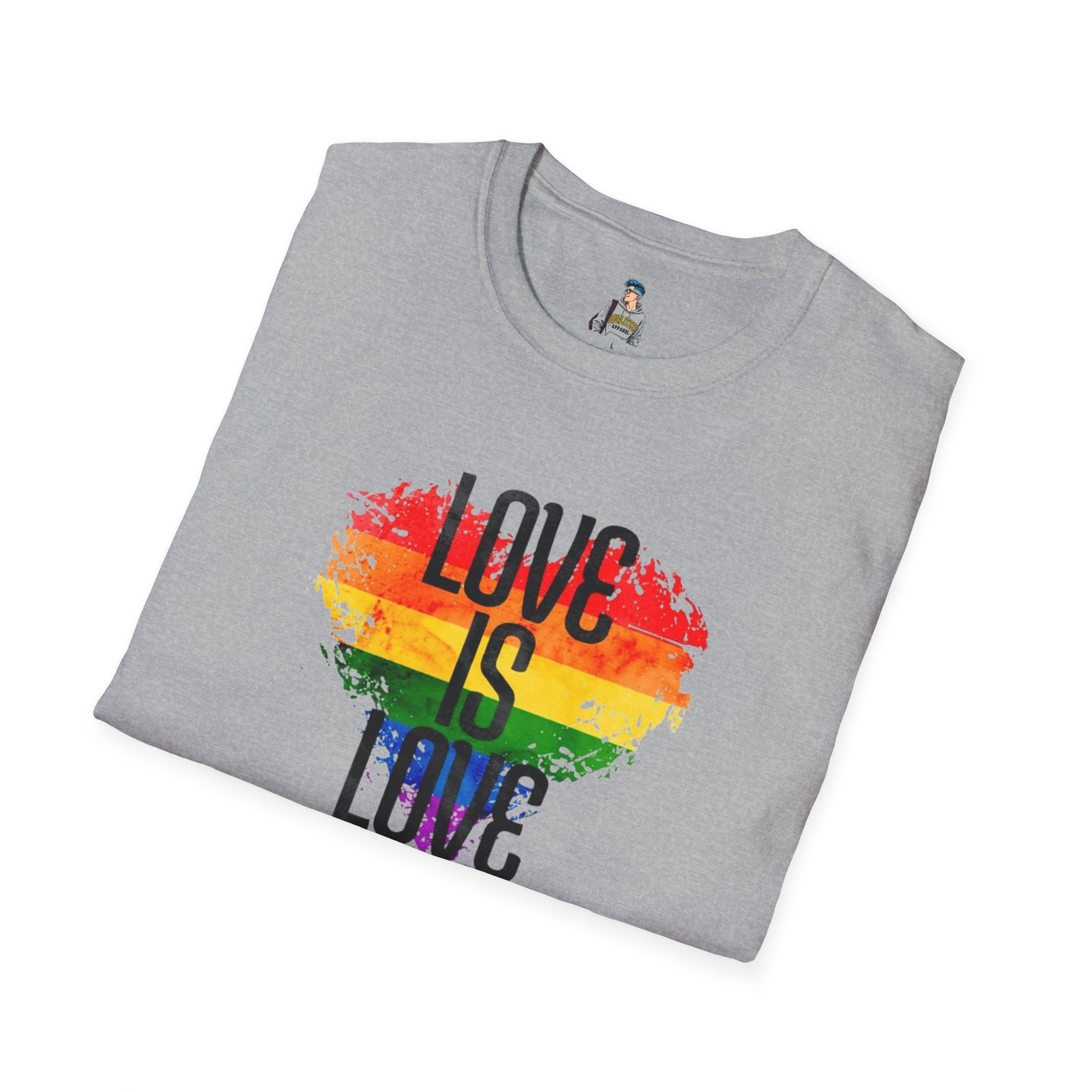 Pride Love Is Love Unisex Softstyle T-Shirt - EqualiTees.Me