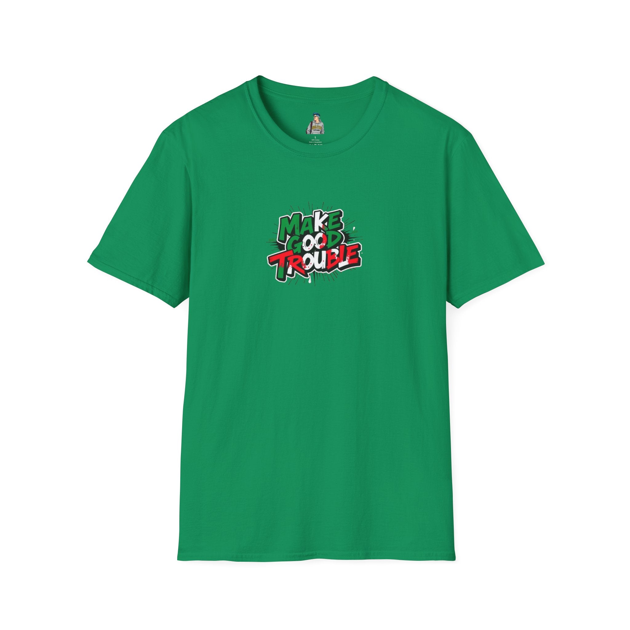 Make Good Trouble Unisex Softstyle T-Shirt | Fun Graphic Tee for Activists & Trendsetters