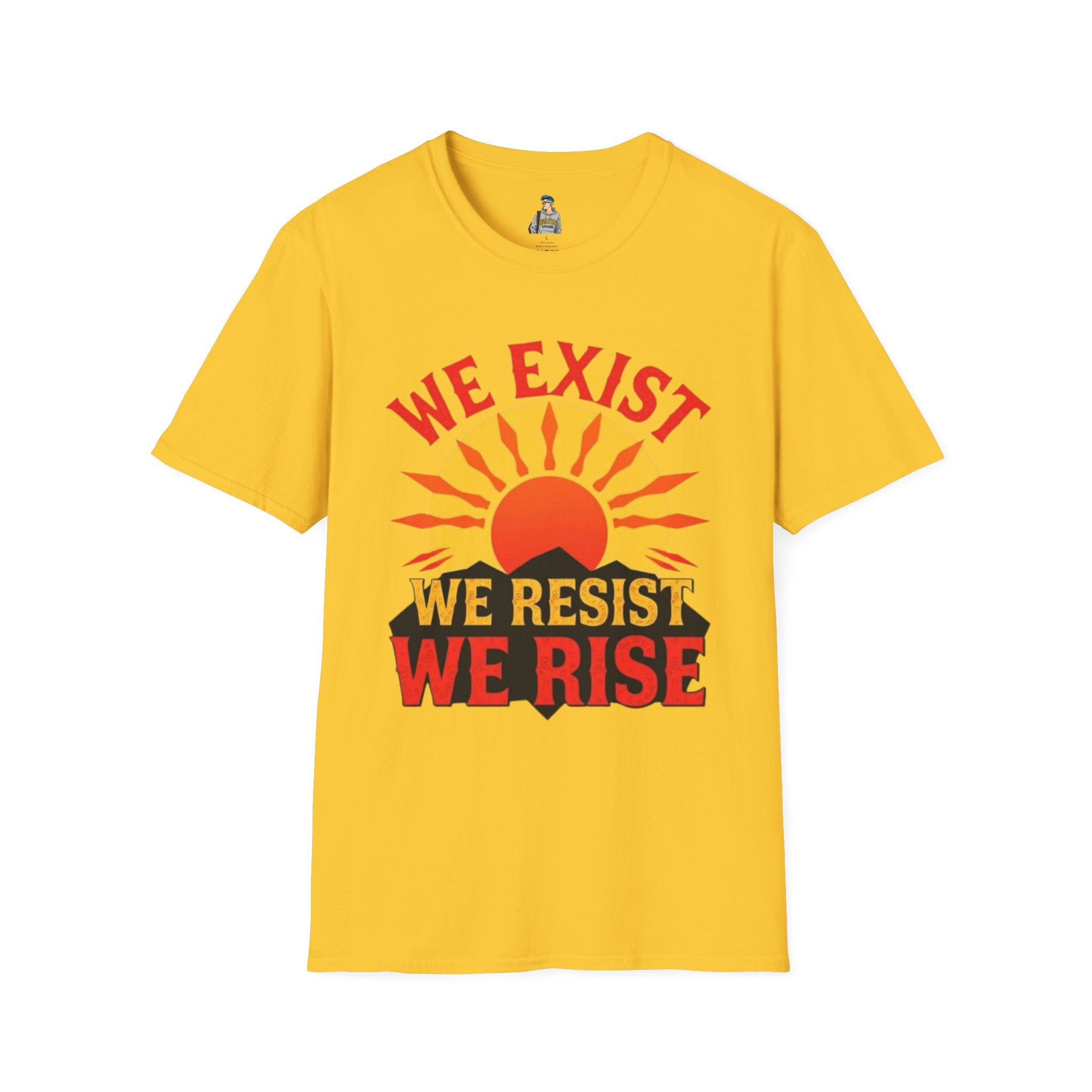 Unisex Softstyle T-Shirt, We Exist We Resist We Rise