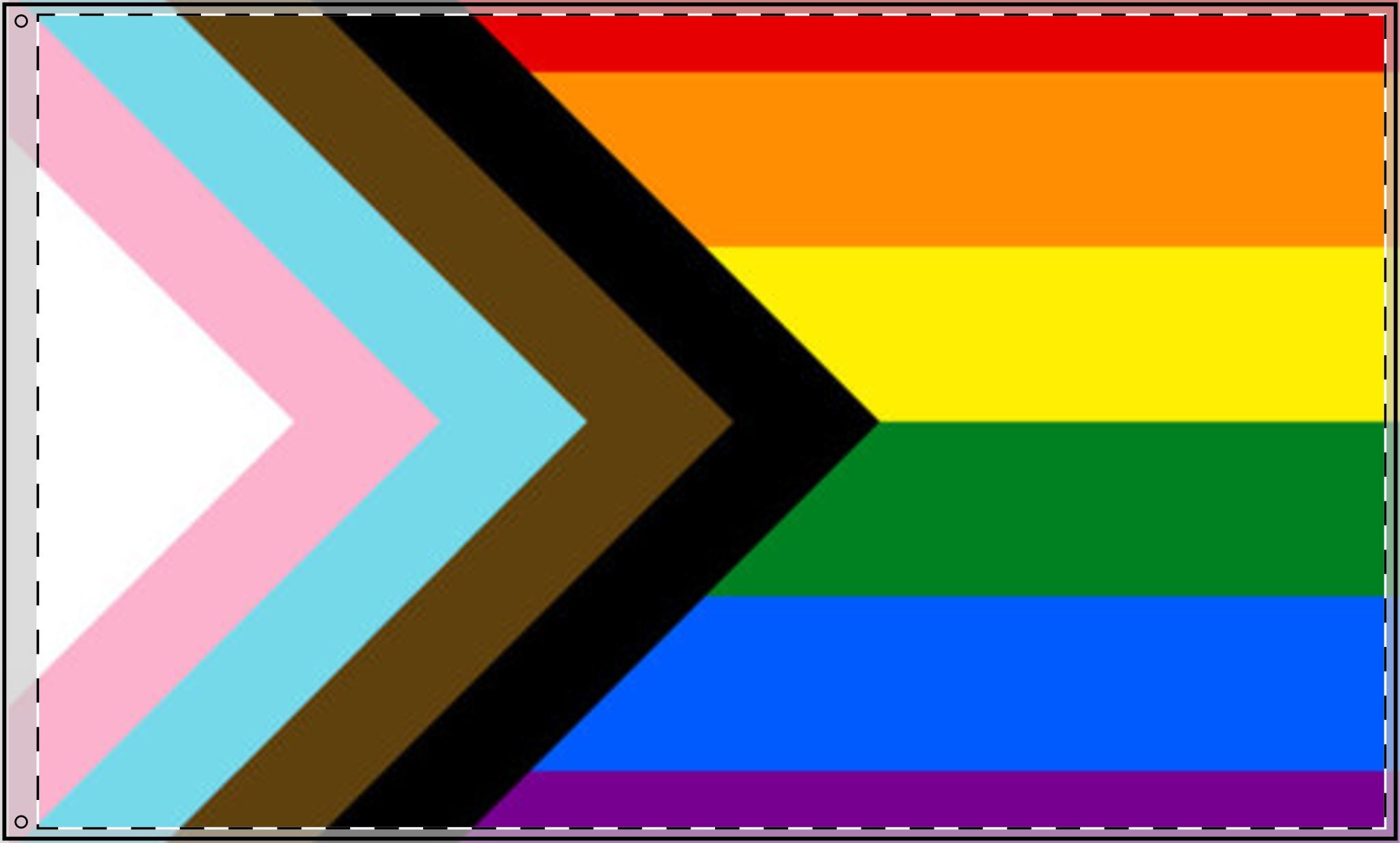 Inclusive Rainbow Pride Double Sided Flag - Celebrate Inclusivity and Diversity