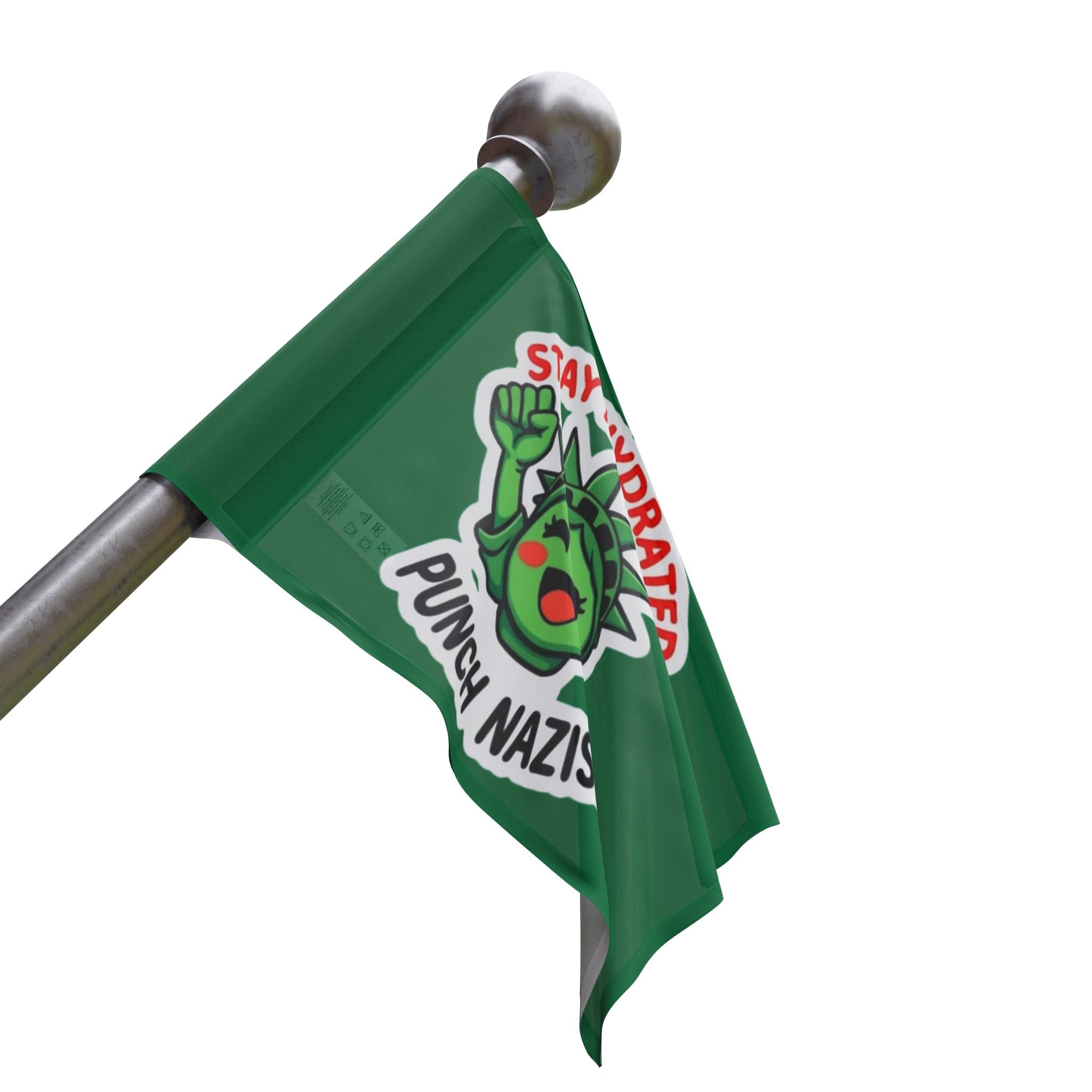 Stay Hydrated, Punch Nazis! - Protest Flag