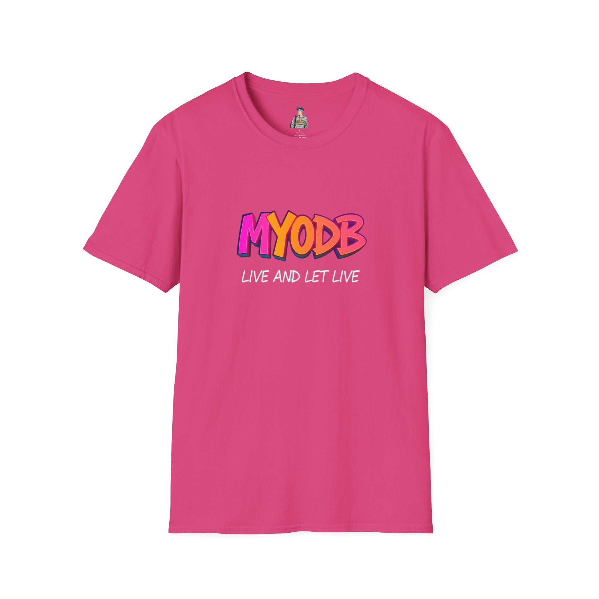 MYODB Live and Let Live T-Shirt | Unisex Softstyle Tee | Casual Streetwear