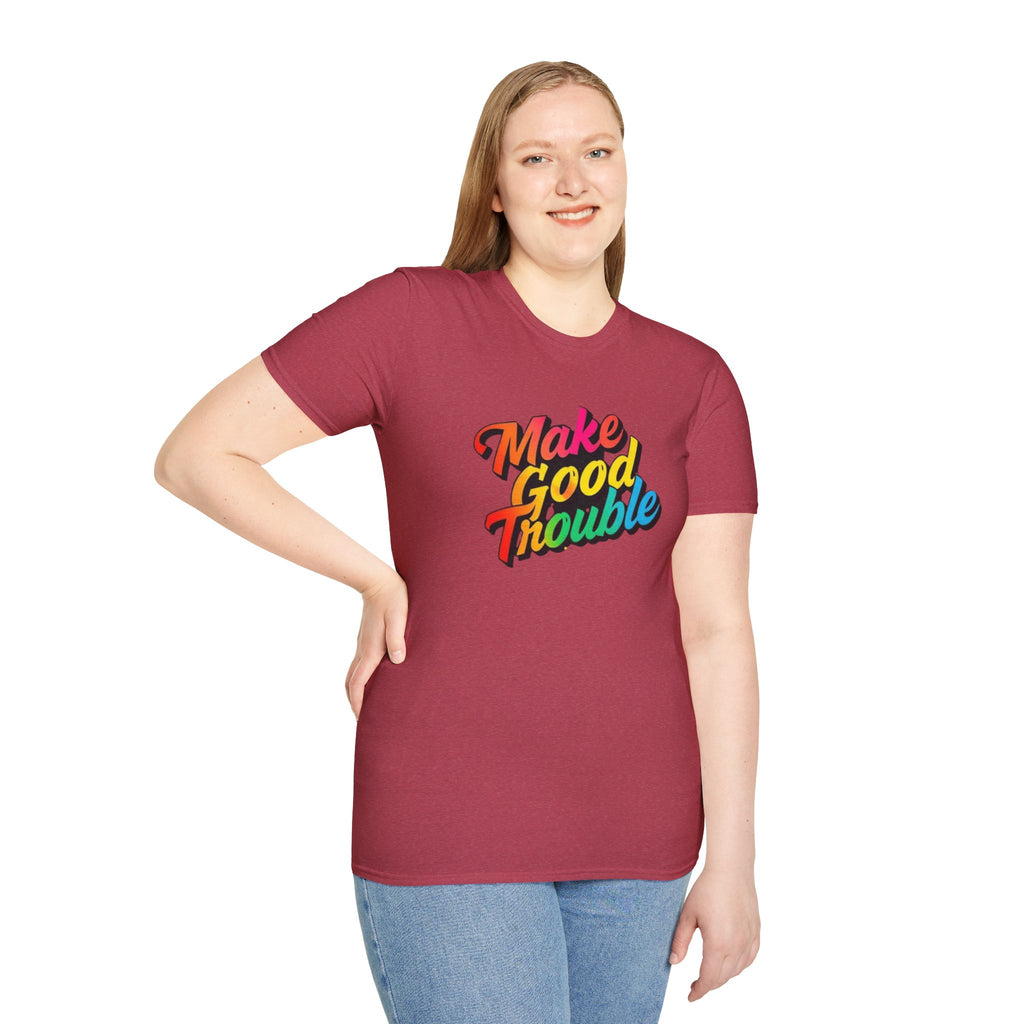 Make Good Trouble' Rainbow T-Shirt