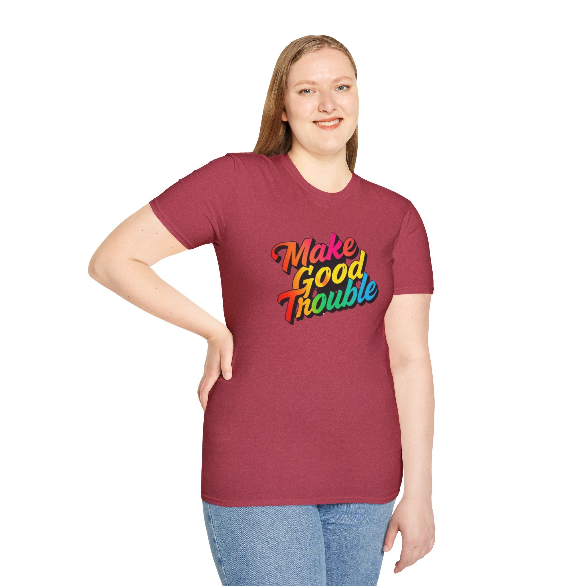 Make Good Trouble' Rainbow T-Shirt