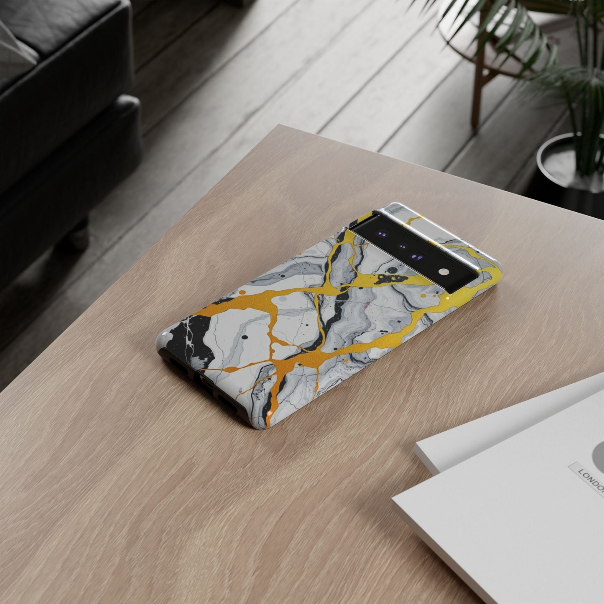Beautiful Marble and Gold Design Tough Cases For Android & iPhone