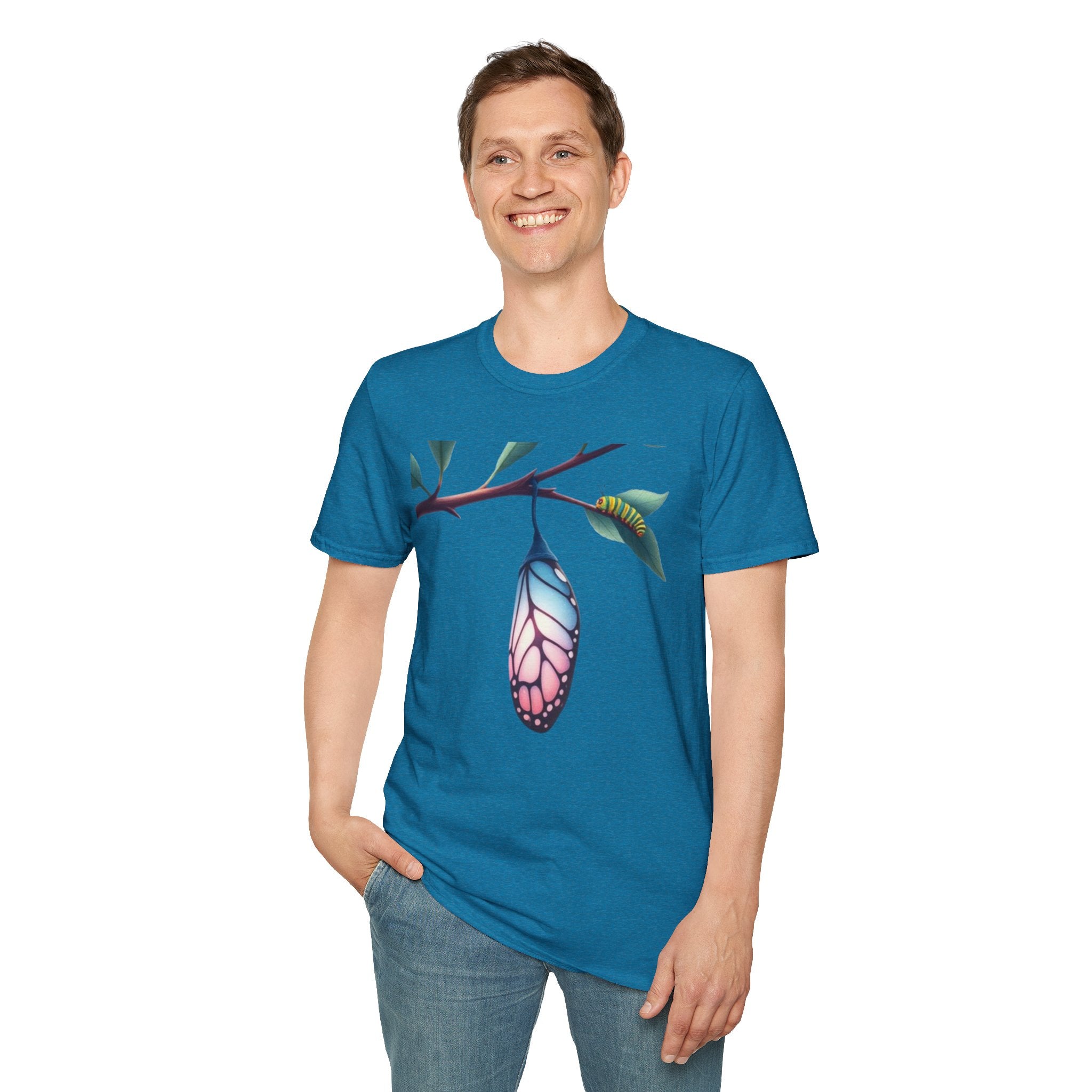 Trans Caterpillar to Butterfly Graphic T-Shirt