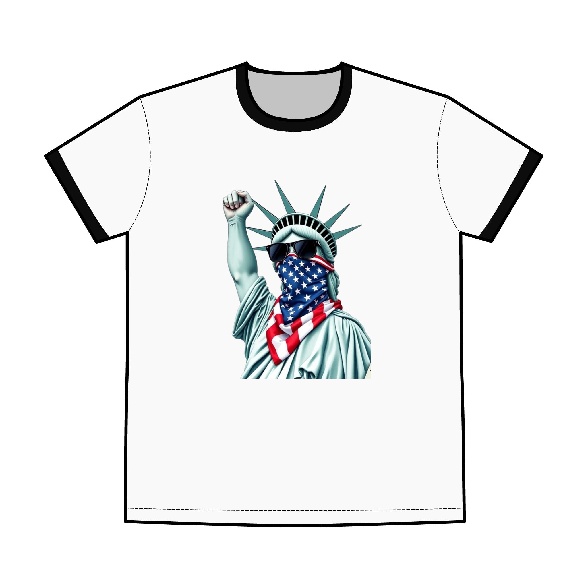Stand With Her - Statue of Liberty Ringer Tee