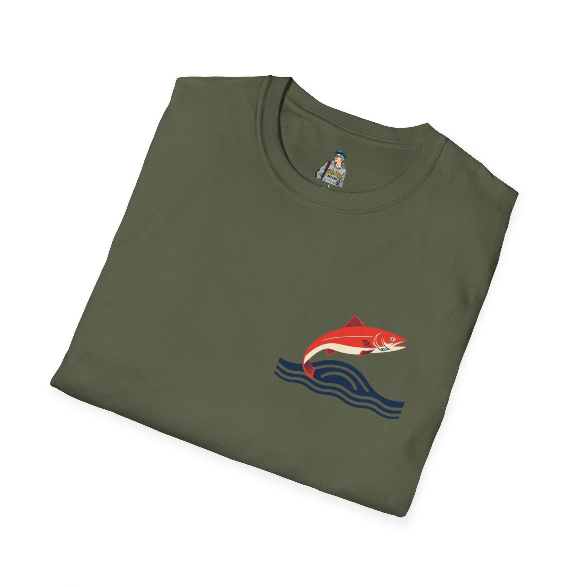 Jumping Salmon Native Pride Softstyle Unisex T-shirt