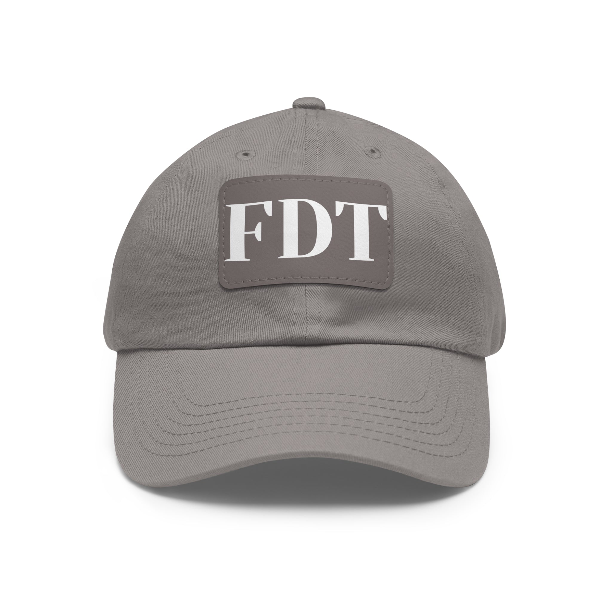 Stylish Dad Hat with FDT Leather Patch - Casual Sun Protection for Dads