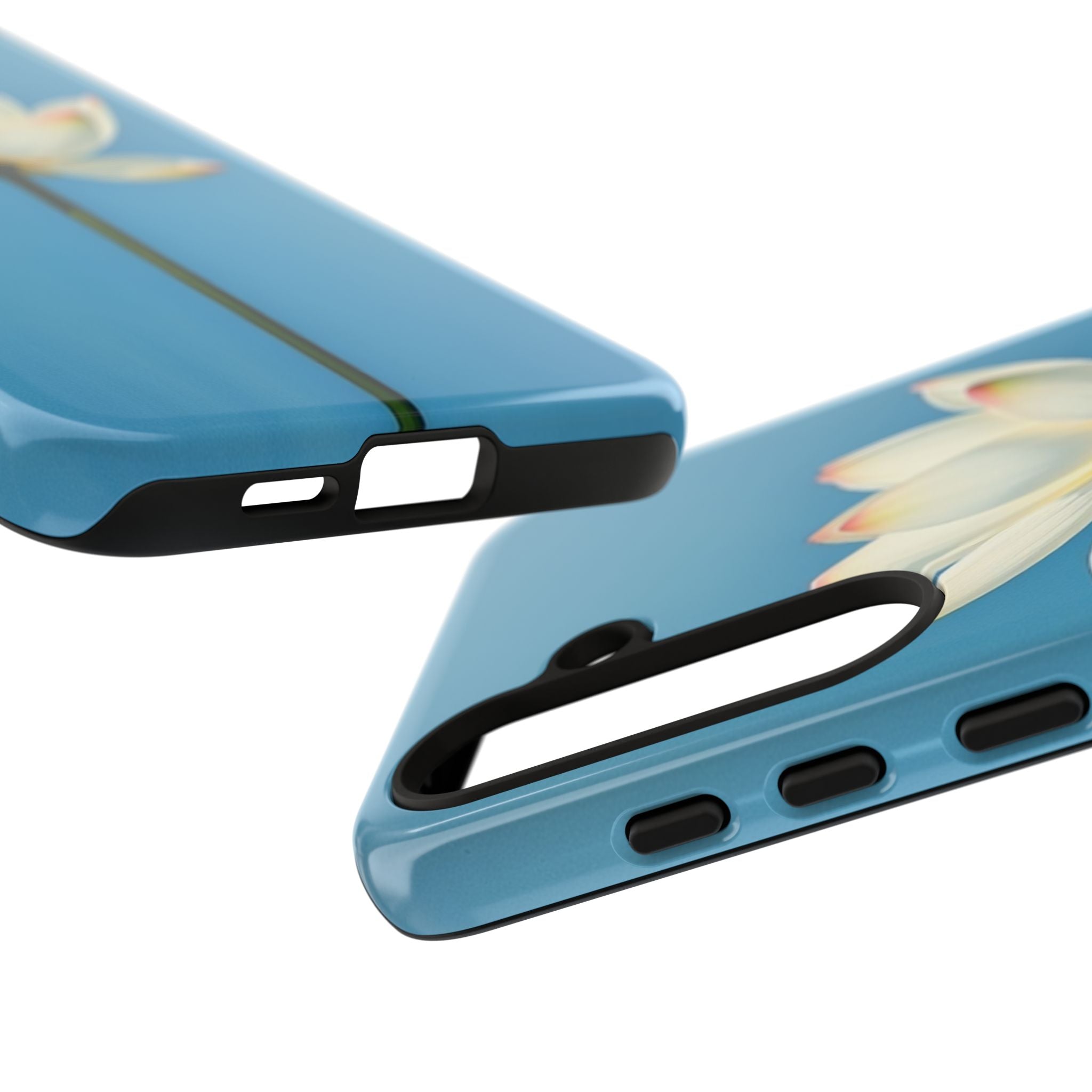 Open White Peace Lily Design Tough Case For Android & iPhone