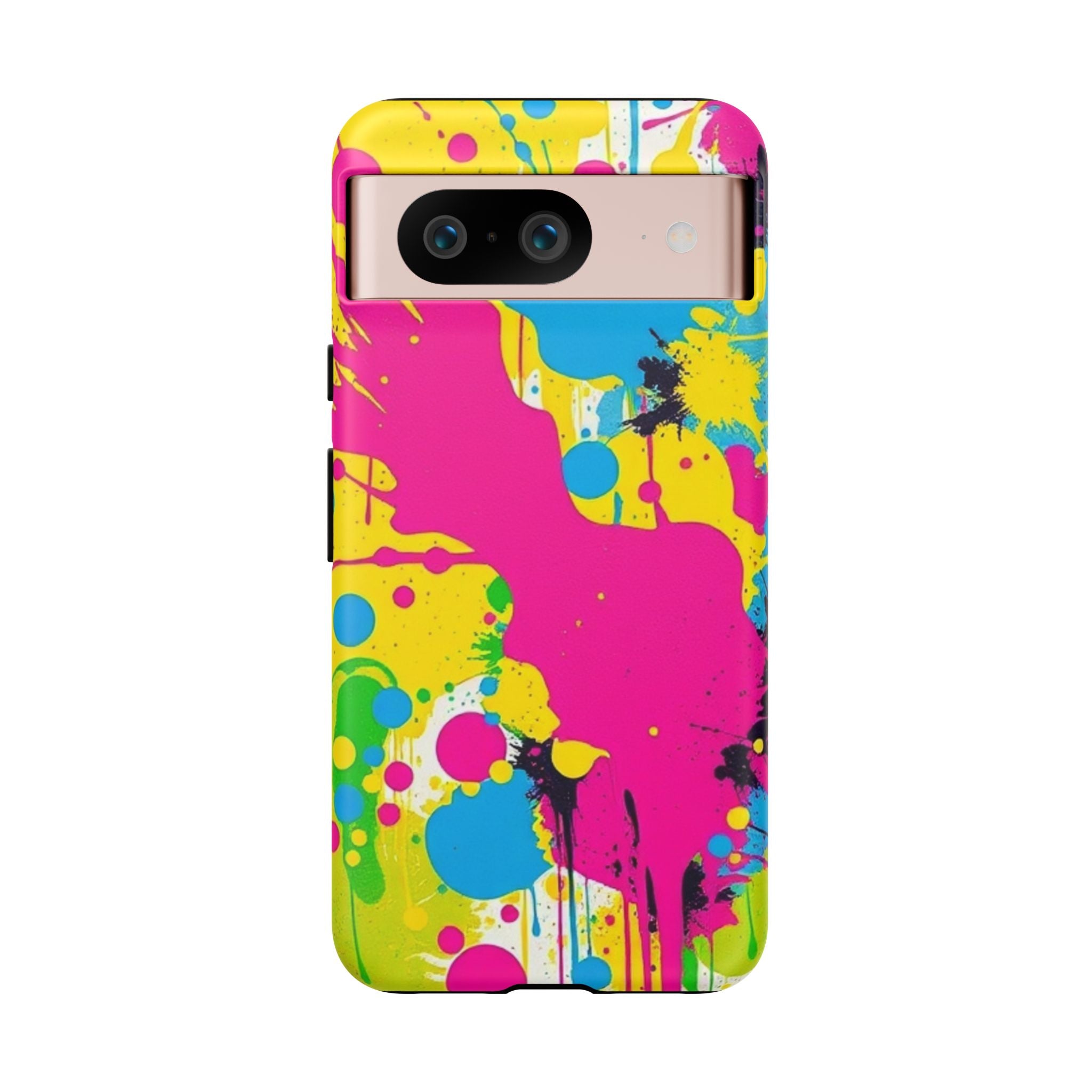 Android OR iPhone Compatible Cases - Crazy Retro Color Splash Design - Unique Tough Cases