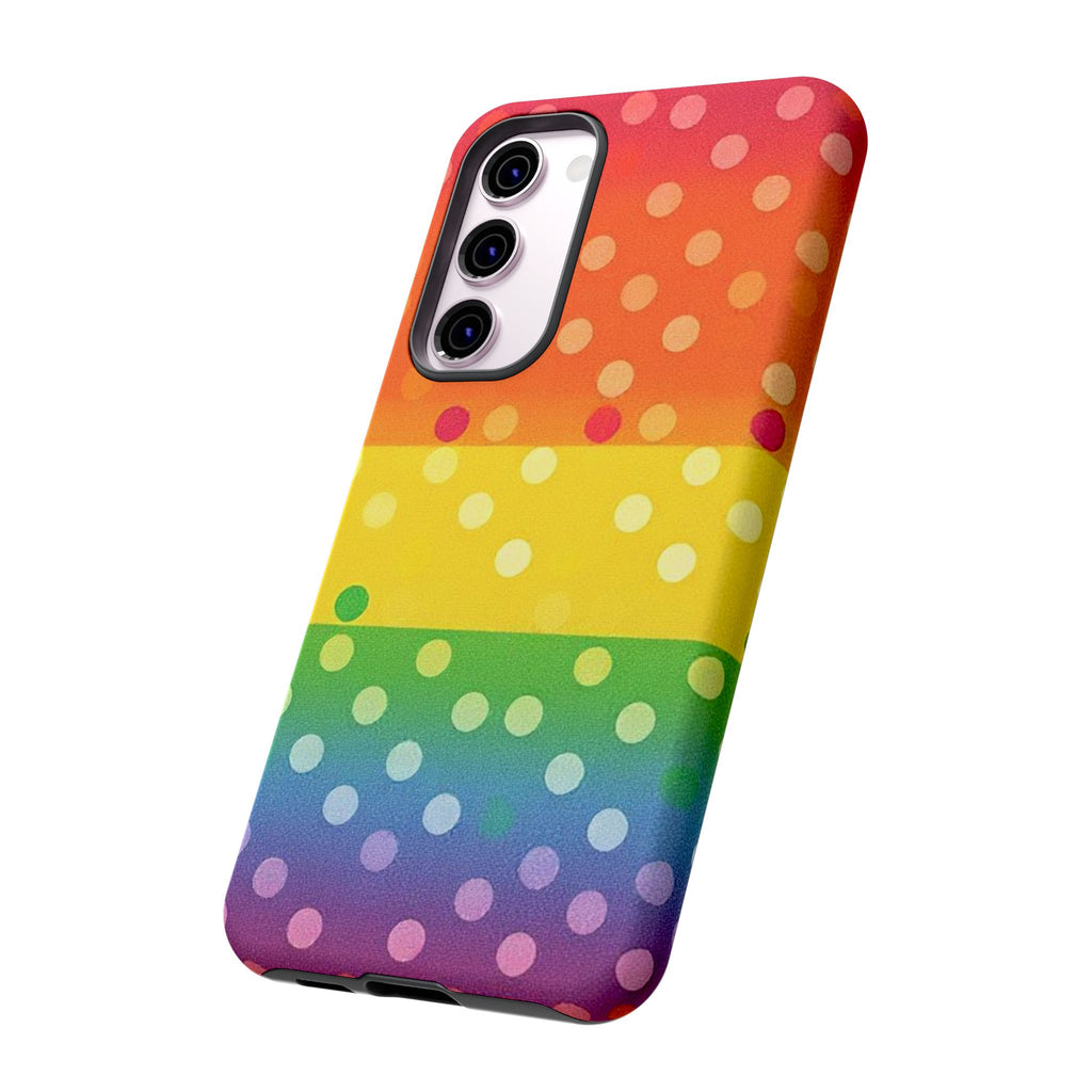 Rainbow Polka-Dot Tough Case for Android