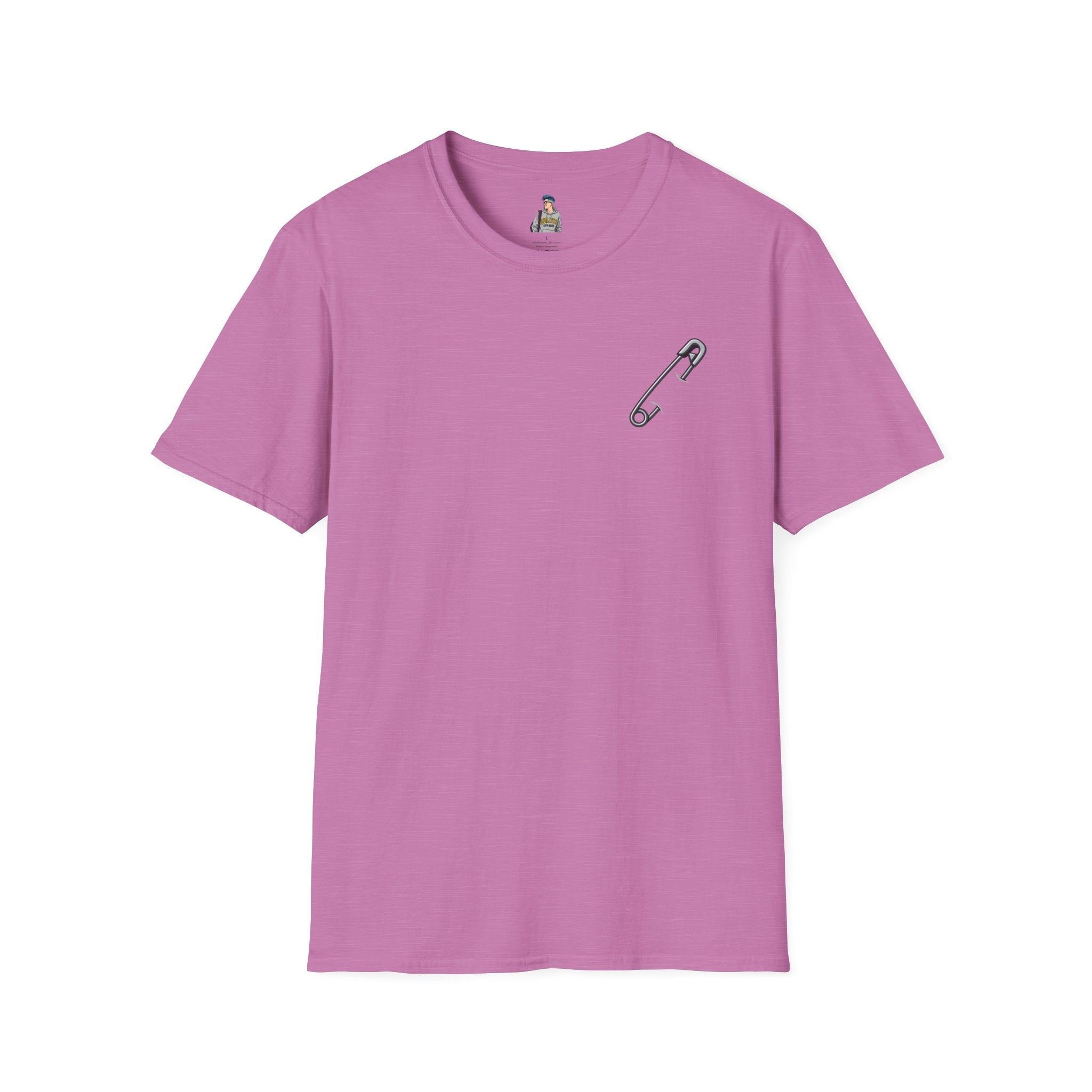 Live and Let Live Safety Pin Unisex Softstyle T-Shirt - Casual LGBTQ+ Pride Tee