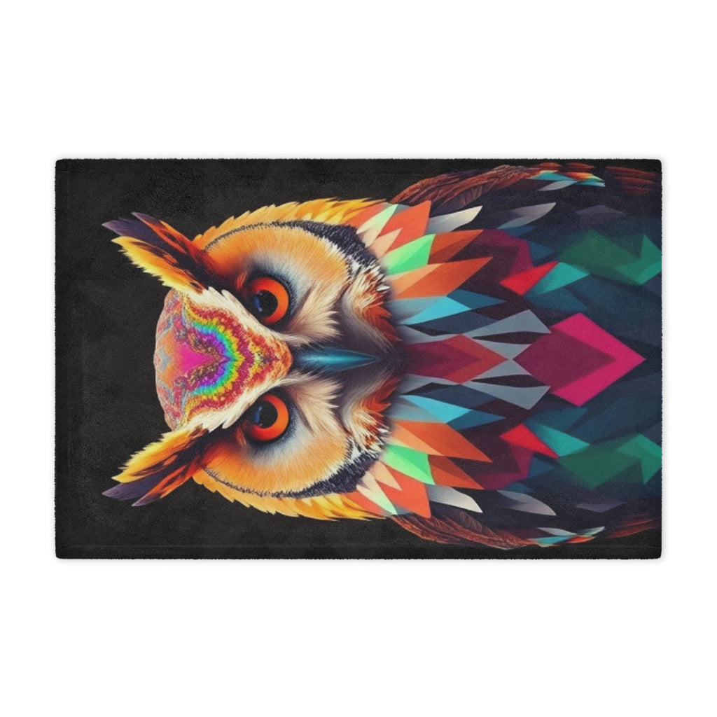 Fractal Owl Microfiber Blanket