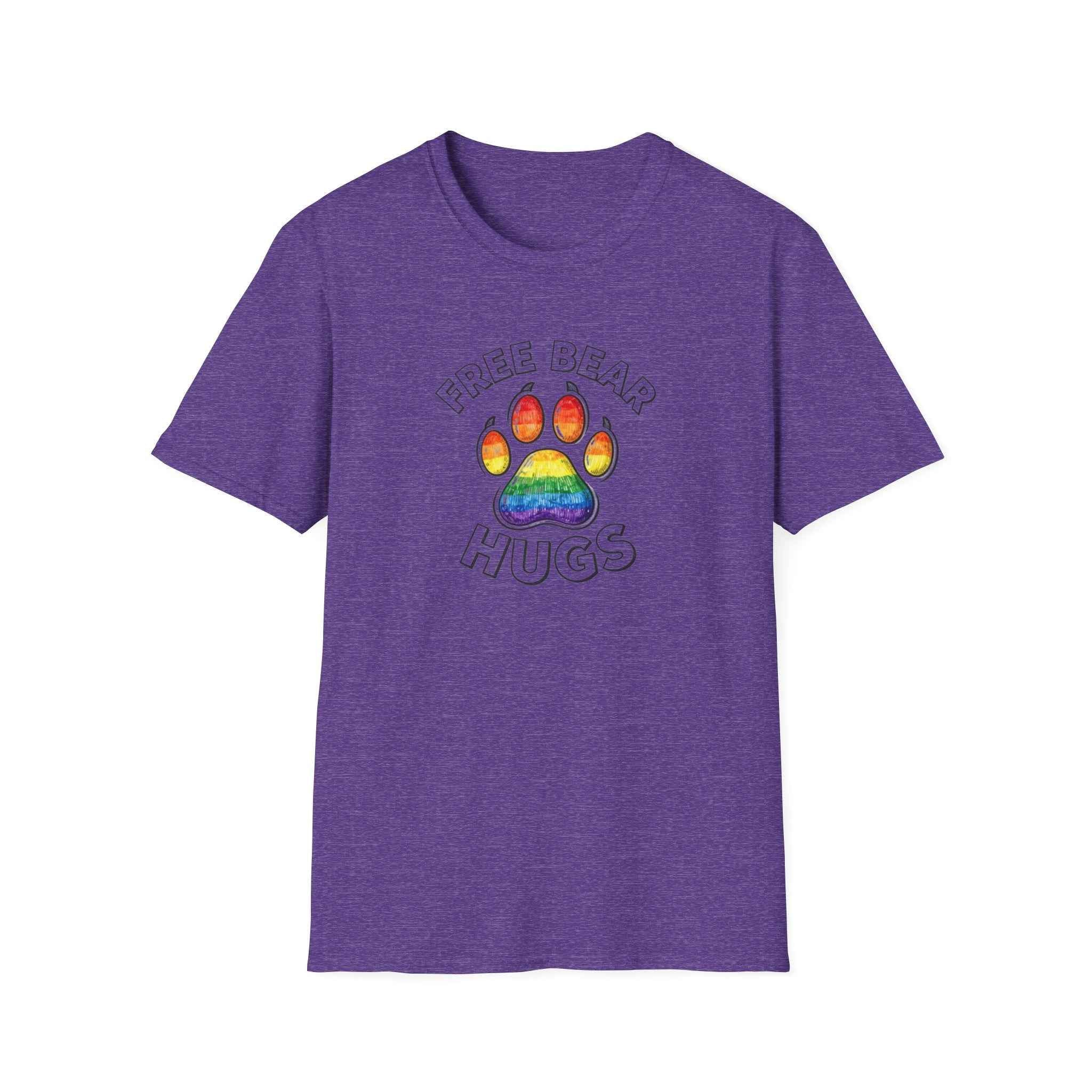 Free Bear Hugs Rainbow Paw T-Shirt