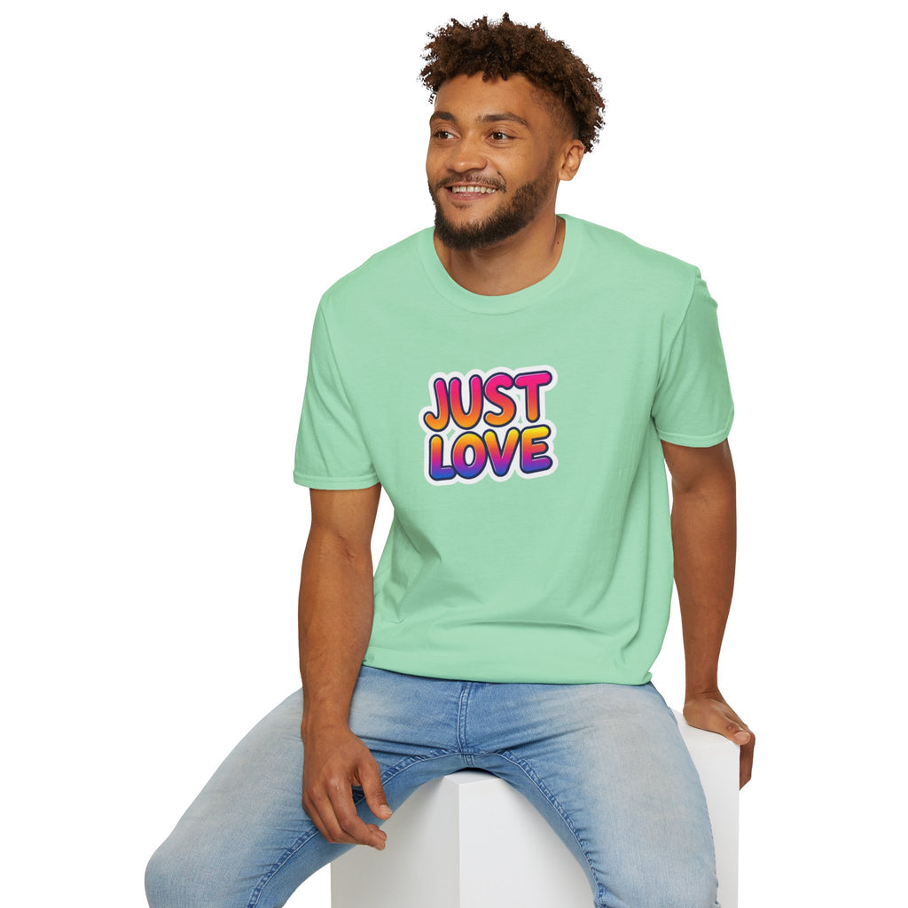Just Love Unisex Softstyle T-Shirt | Perfect for Pride, Anniversaries, and Everyday Wear